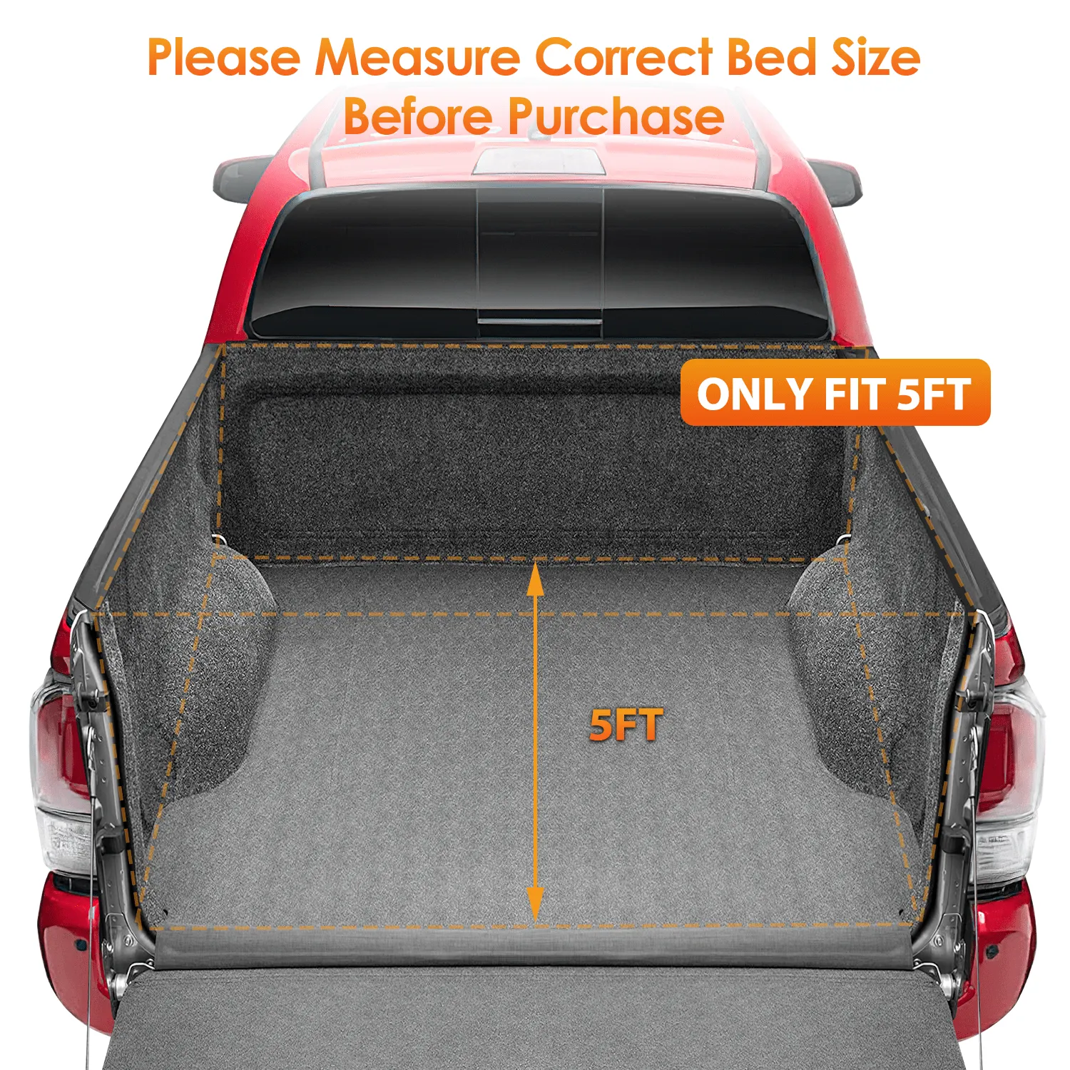 2005-2024 Nissan Frontier 5ft Soft Roll Up Truck Tonneau Cover