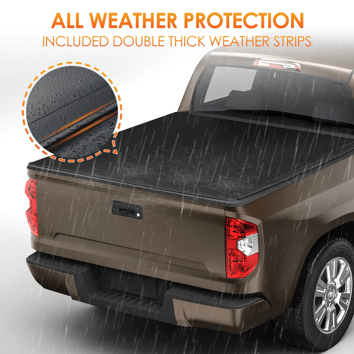 2014-2021 Toyota Tundra  6.5ft Soft Roll Up Truck Tonneau Cover