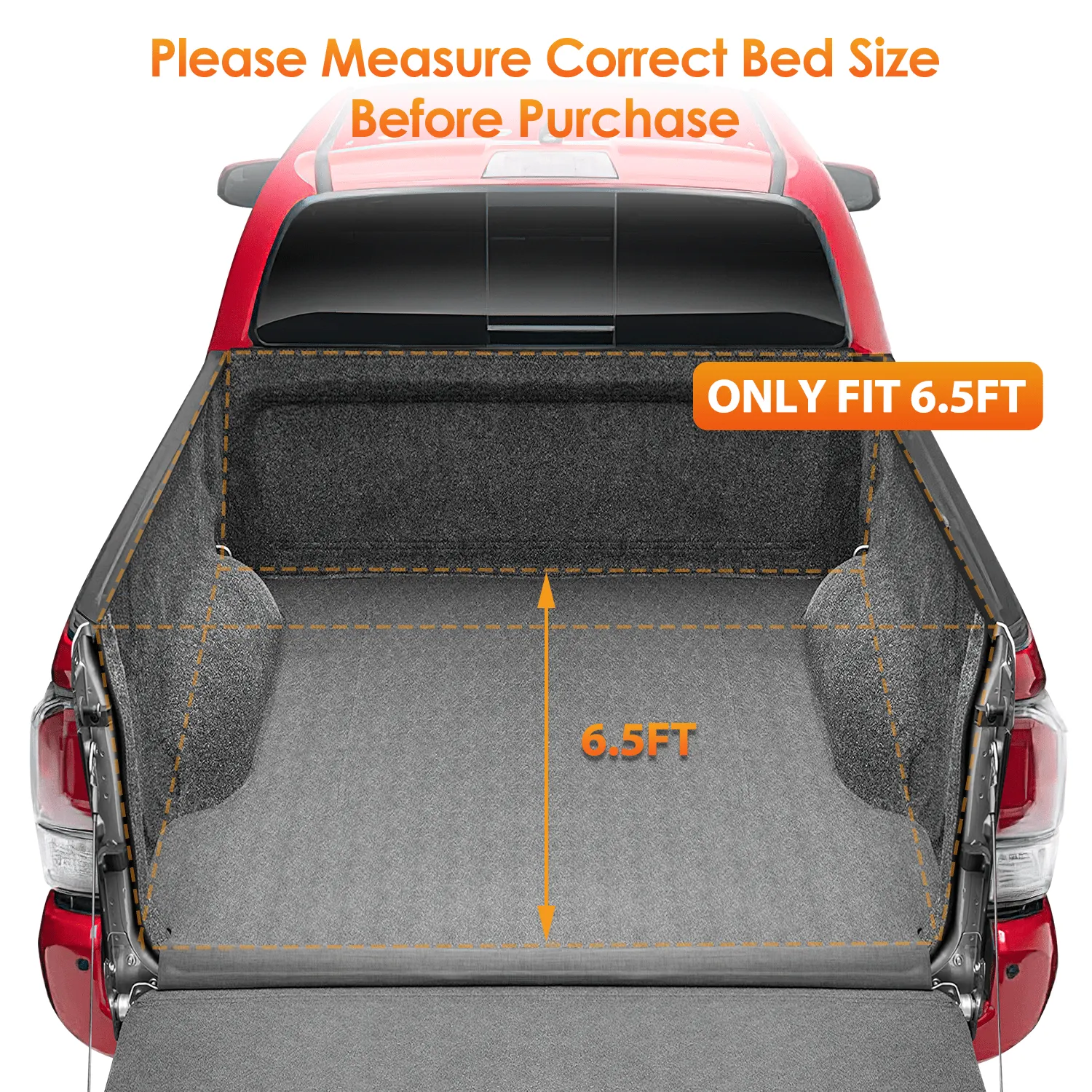2014-2021 Toyota Tundra  6.5ft Soft Roll Up Truck Tonneau Cover