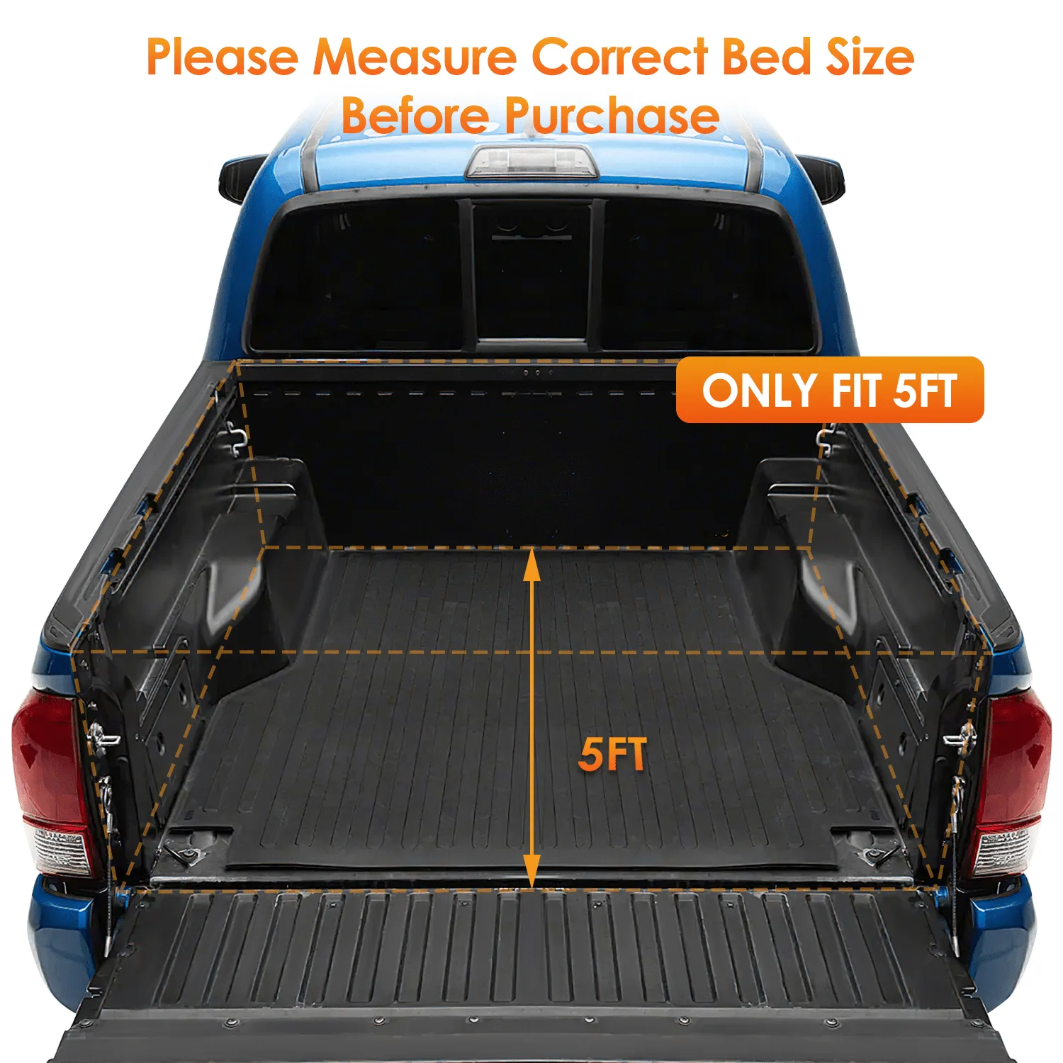 5ft Soft Roll Up Truck Bed Cover for Toyota Tacoma 2005-2015