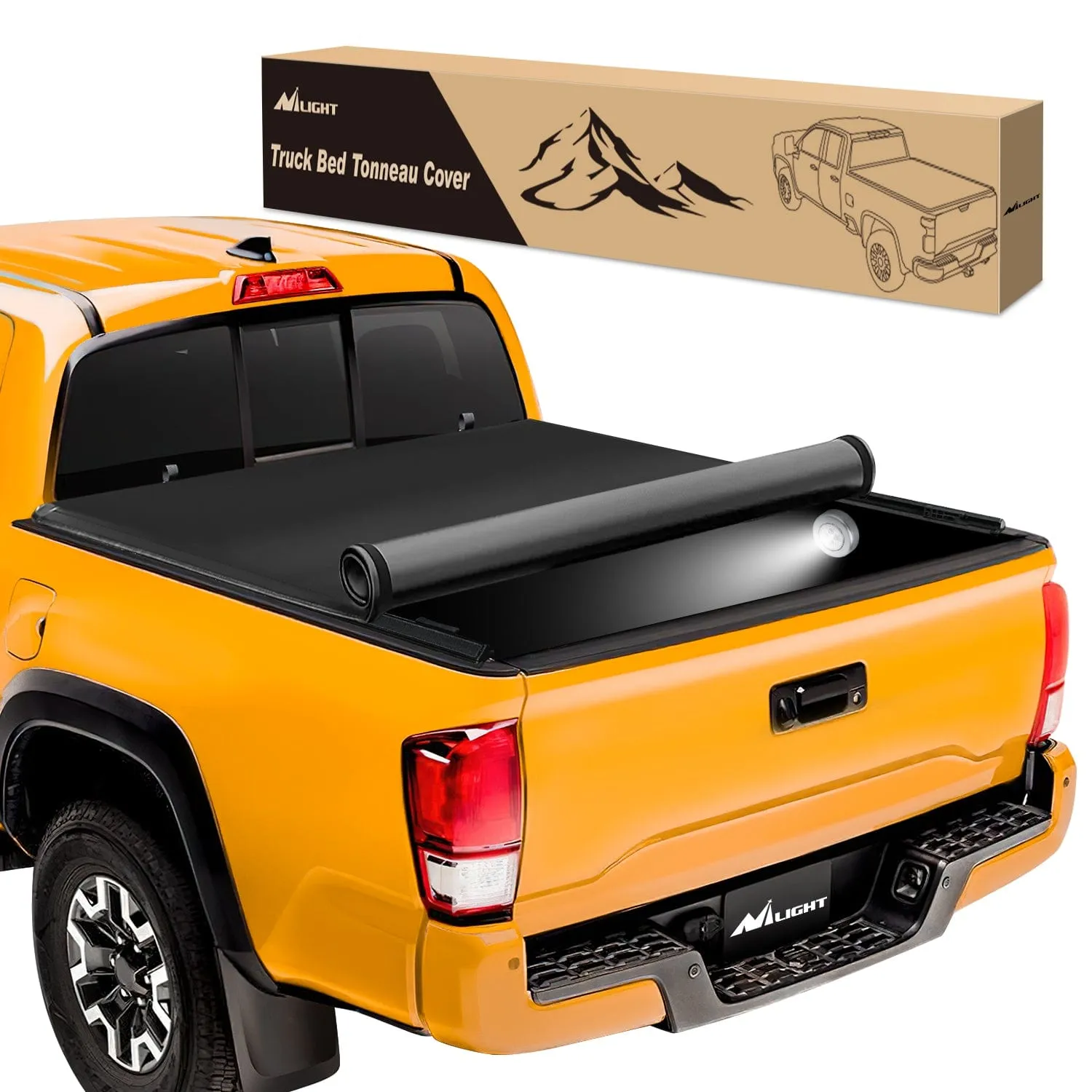 5ft Soft Roll Up Truck Bed Cover for Toyota Tacoma 2016-2024