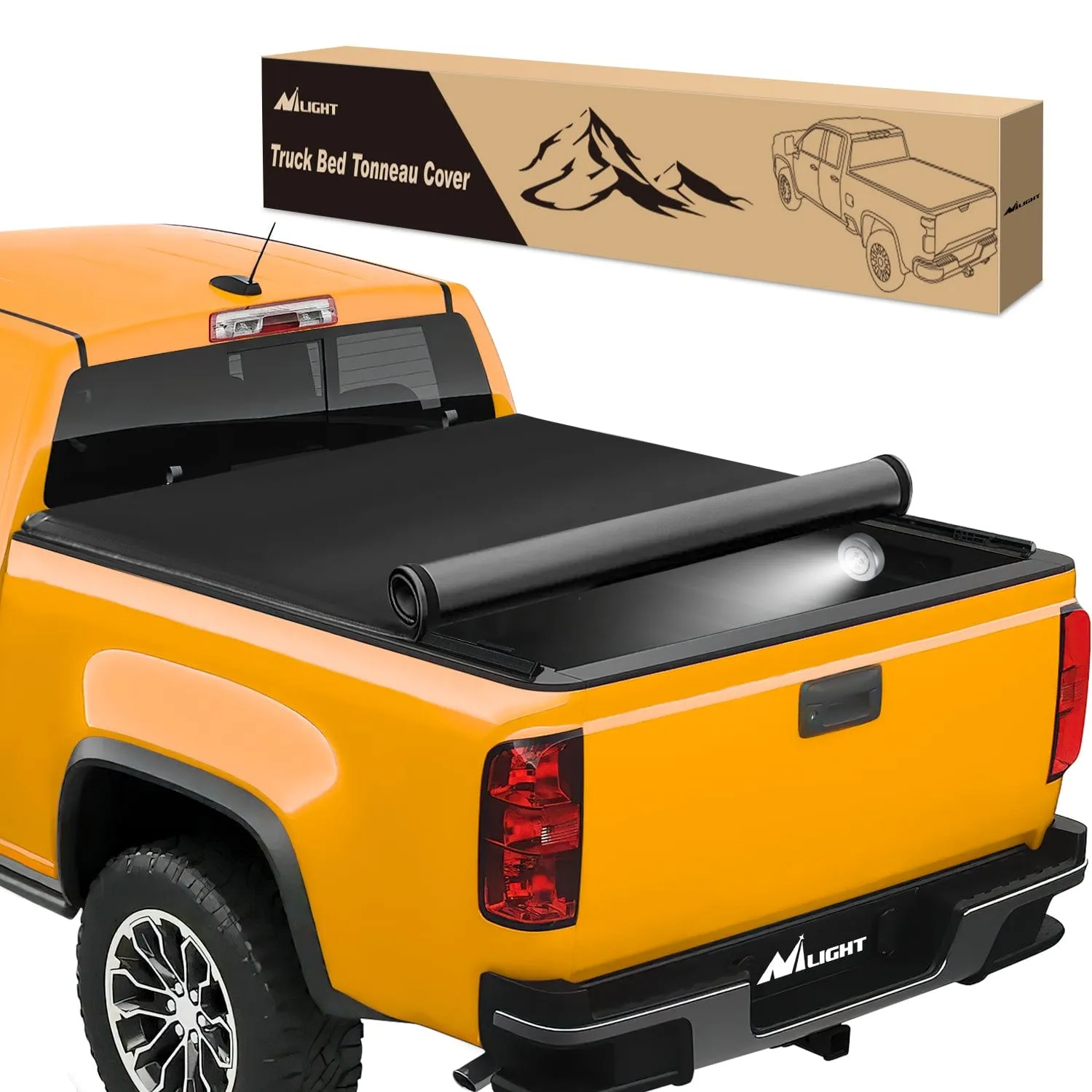 6.2ft Soft Roll Up Truck Bed Cover for Chevy Colorado / GMC Canyon 2015-2024