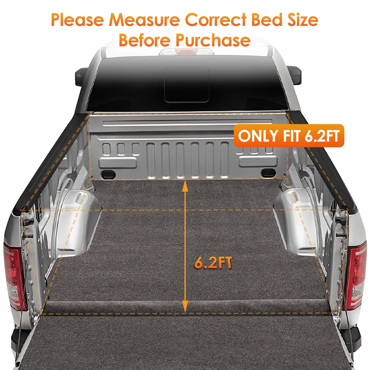 6.2ft Soft Roll Up Truck Bed Cover for Chevy Colorado / GMC Canyon 2015-2024