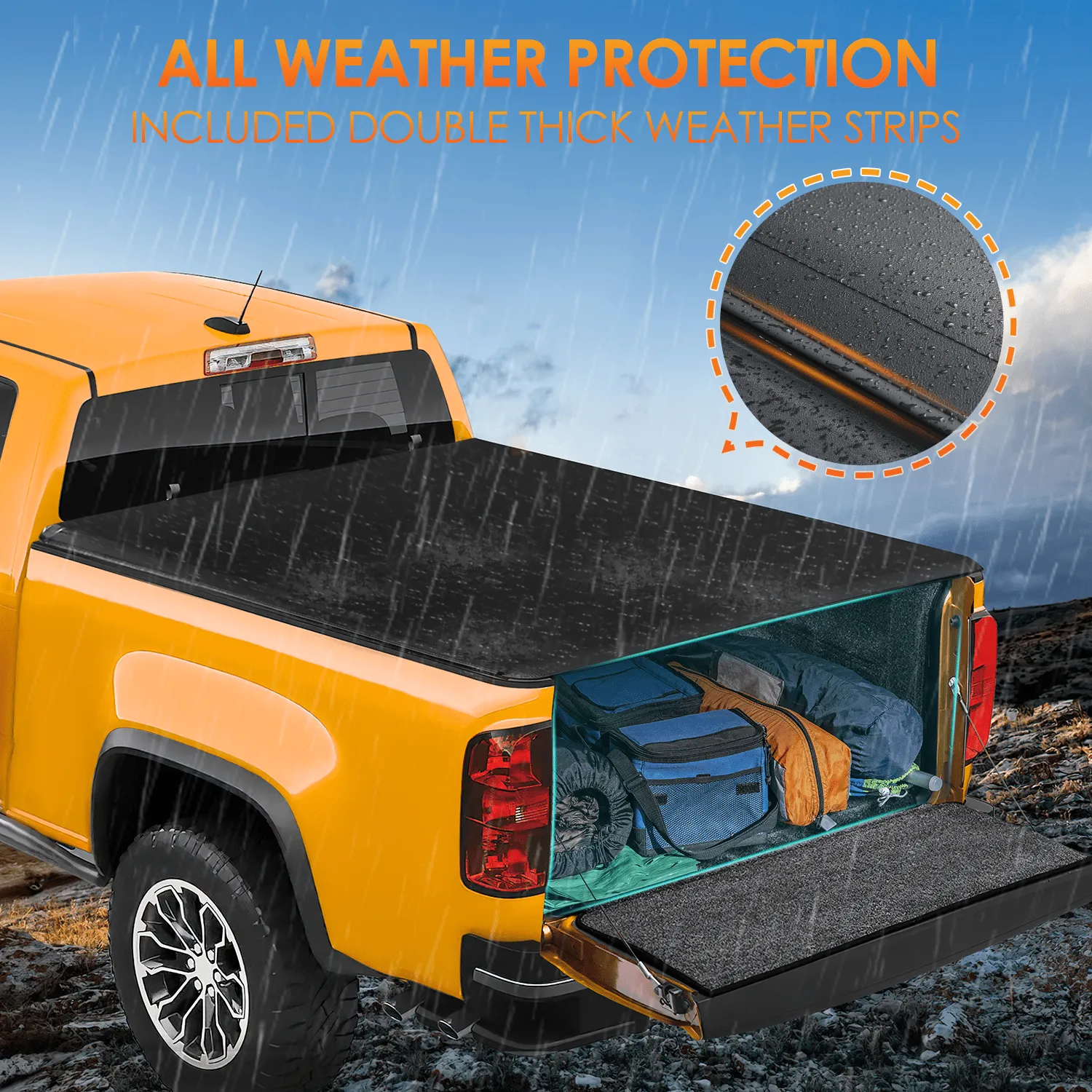 6.2ft Soft Roll Up Truck Bed Cover for Chevy Colorado / GMC Canyon 2015-2024