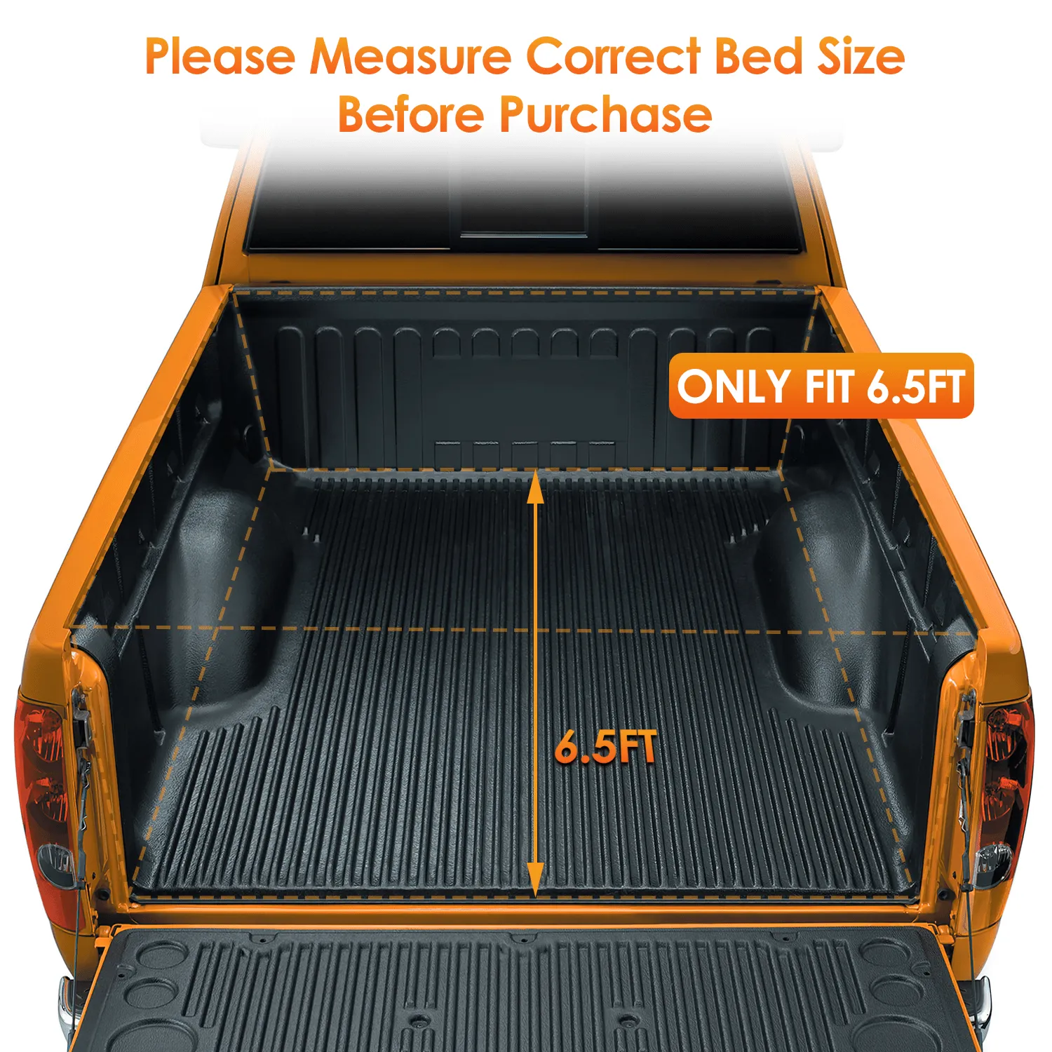 6.5ft Truck Bed Cover for Ford F150 2015-2024