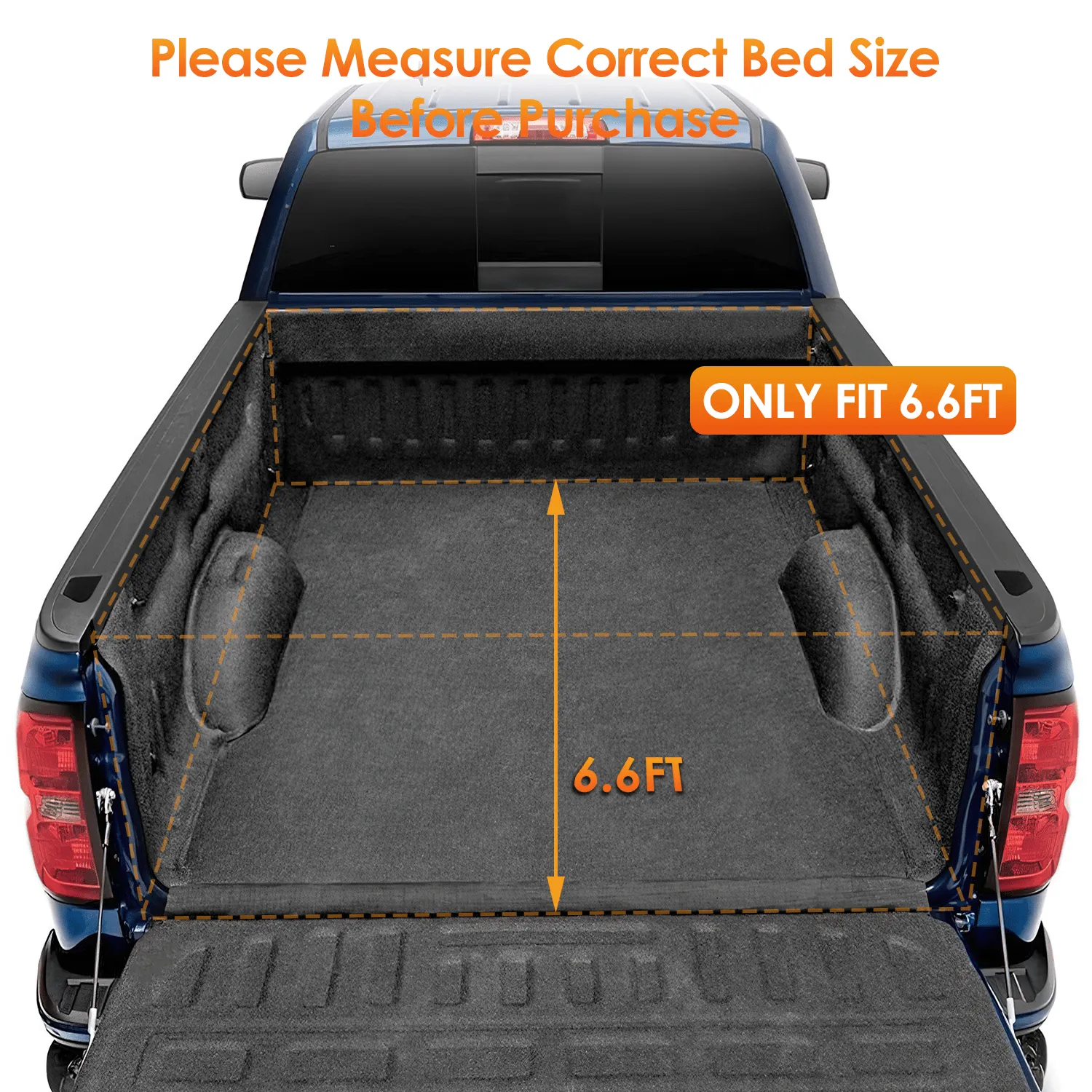 6.6ft Soft Roll Up Truck Bed Cover for Chevy Silverado / GMC Sierra 1500 2019-2023