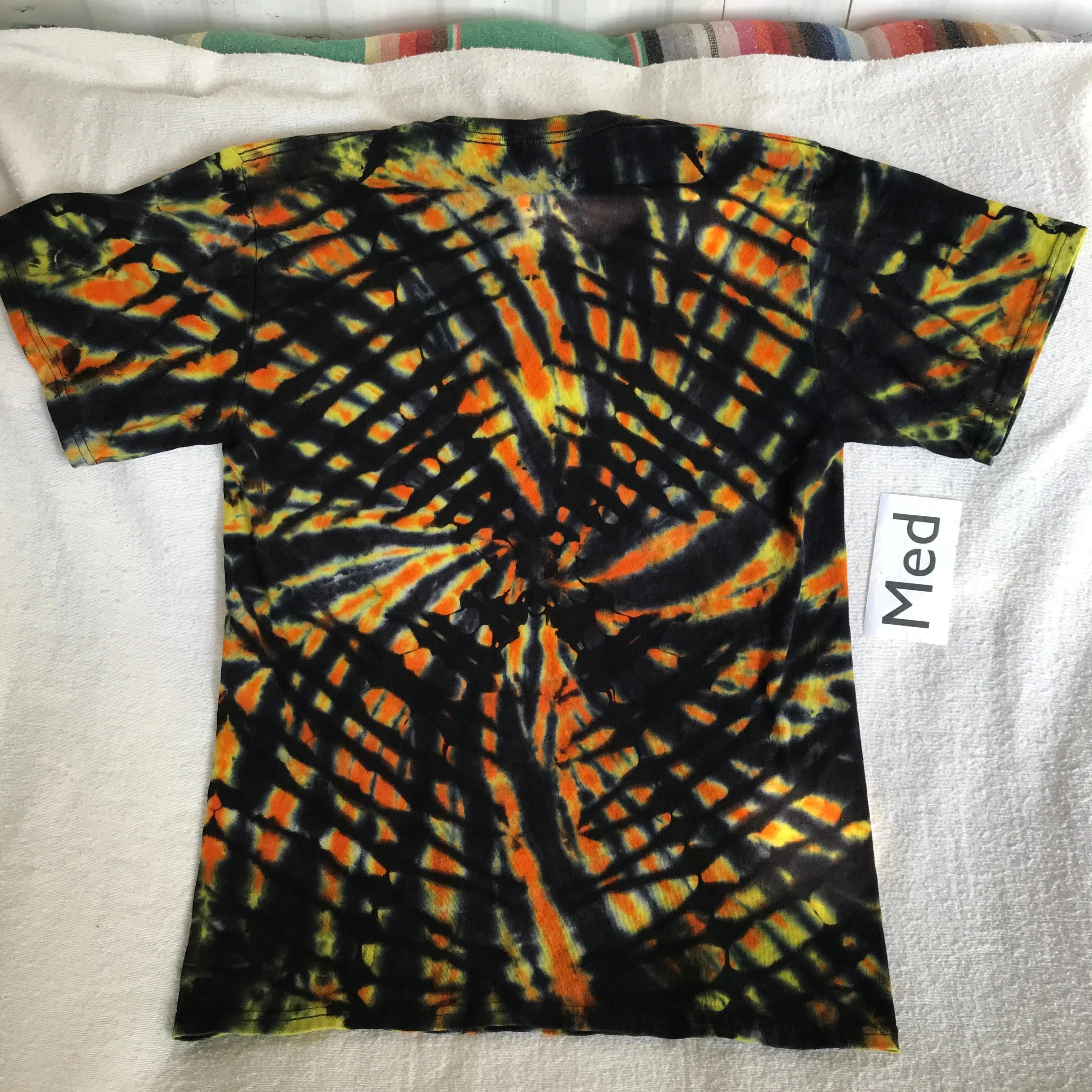 Adult Medium Discharged & Tie-Dyed Spiderweb Tee