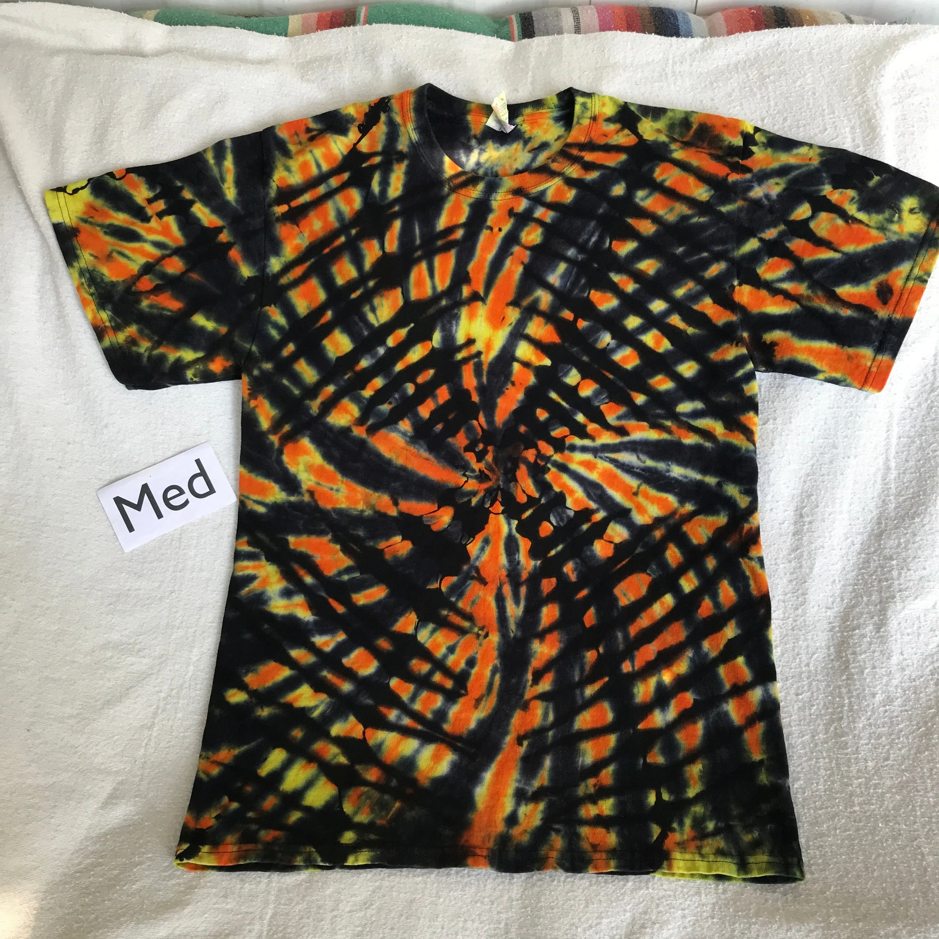 Adult Medium Discharged & Tie-Dyed Spiderweb Tee