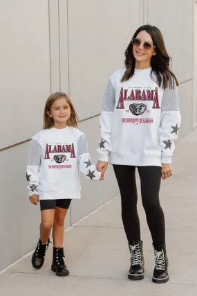 ALABAMA CRIMSON TIDE DYNAMIC KIDS EMBELLISHED SLEEVE CREWNECK FLEECE SWEATSHIRT