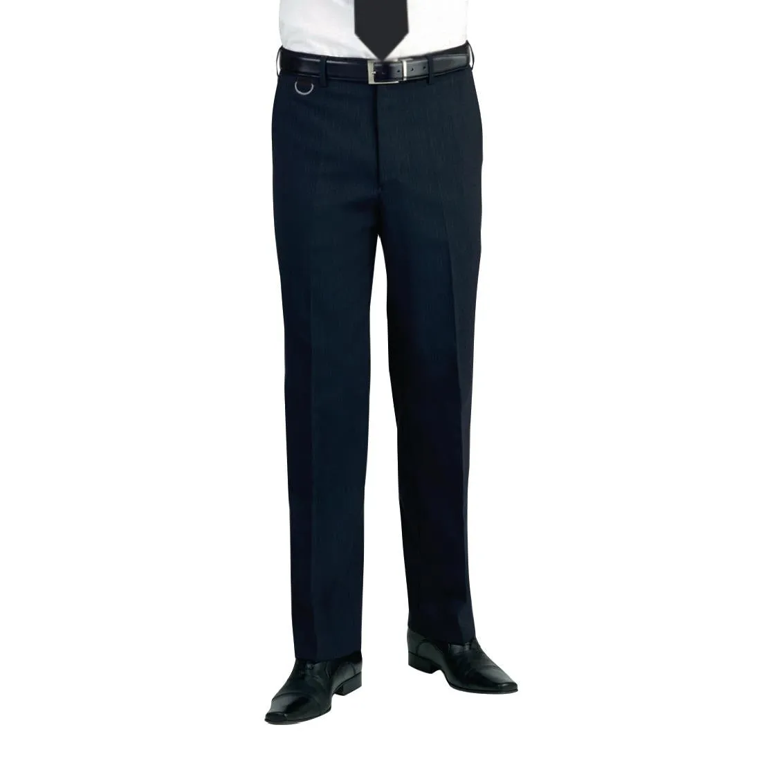 BA052-44 Brook Taverner Mens Short Leg Mars Black Waiting Trousers Size 44"
