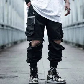 Black Shorts cum Track Pants Trousers Streetwear