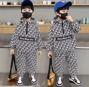 Boys Sweatshirts   Pants Kids Tracksuits 2pcs/set Spring Autumn Cotton Pullovers Outfits Children Formal Party Clothes    X4646482