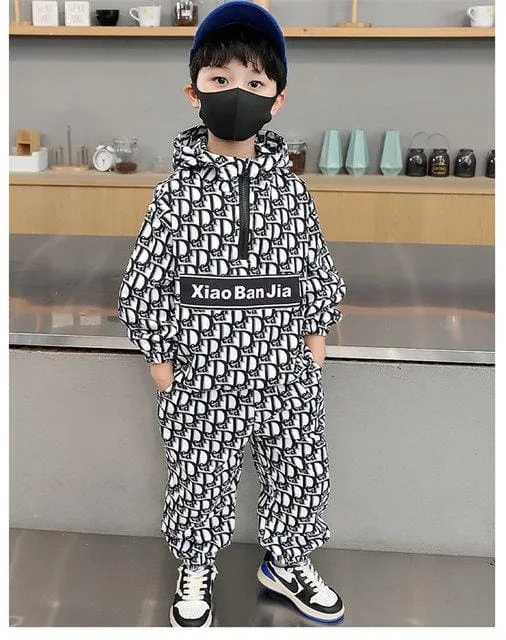 Boys Sweatshirts   Pants Kids Tracksuits 2pcs/set Spring Autumn Cotton Pullovers Outfits Children Formal Party Clothes    X4646482