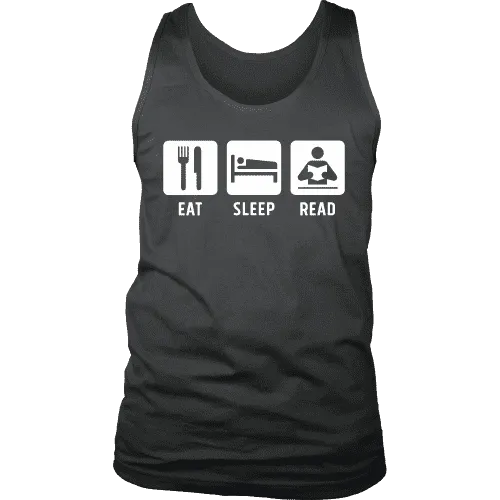Eat, Sleep, Read Mens Tank