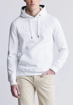 Fadol Men's Fleece Hoodie in White - BPM13610V