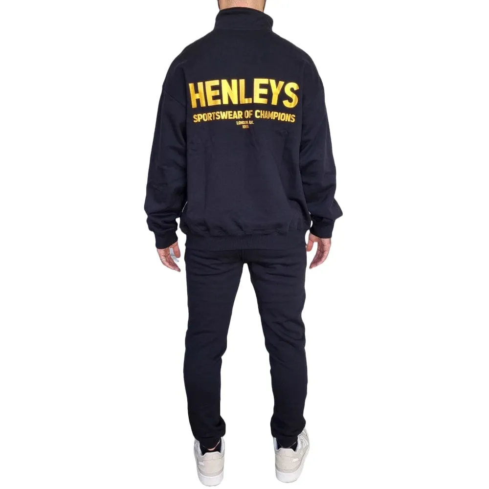 Henleys Champions Gold Track Pant - Black
