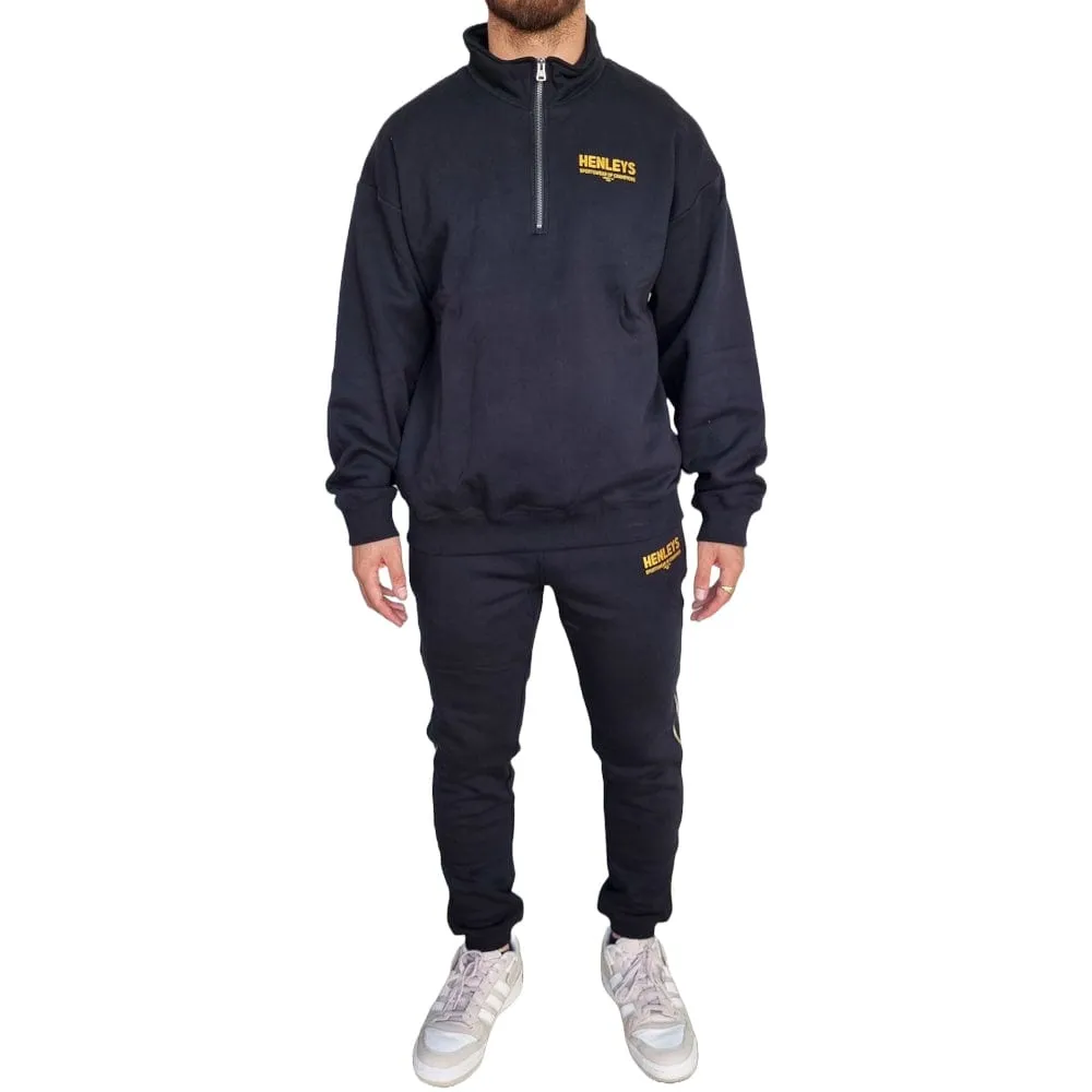 Henleys Champions Gold Track Pant - Black