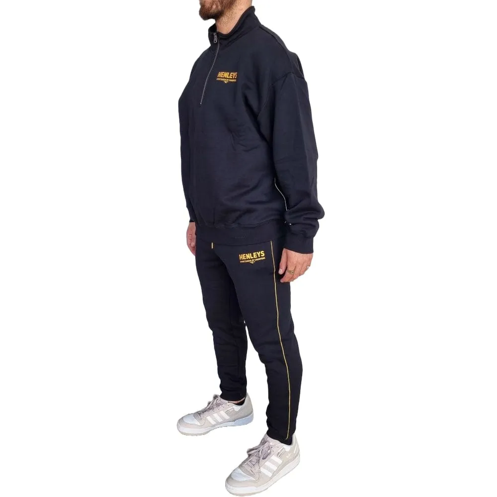 Henleys Champions Gold Track Pant - Black