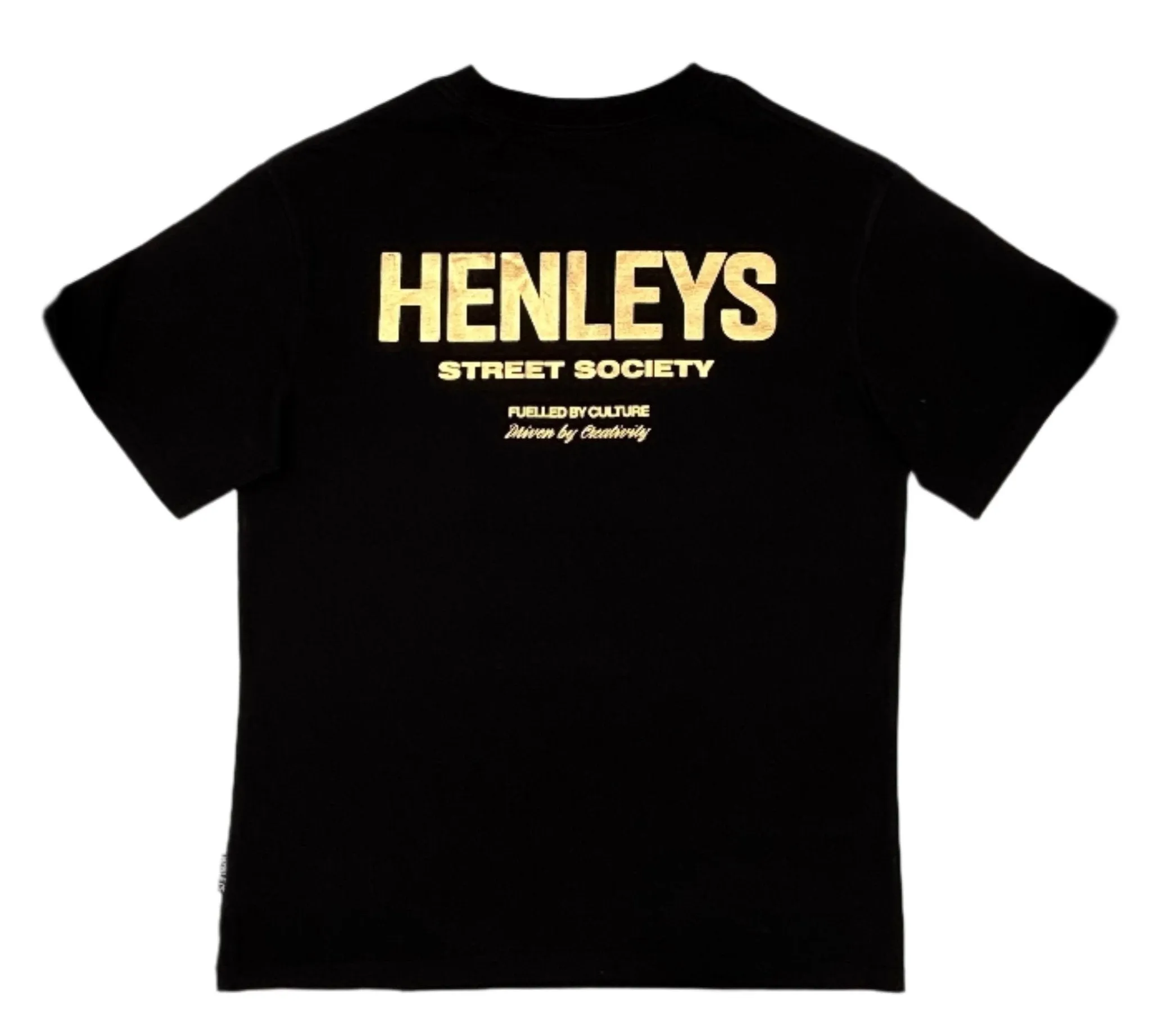 HENLEYS MEN'S SOCIETY BLACK TEE