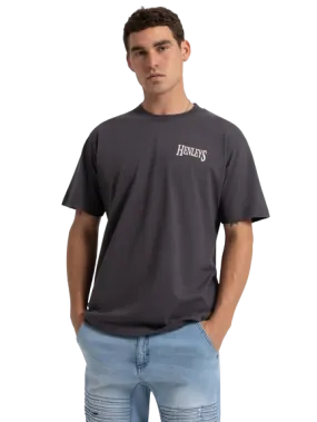 HENLEYS PANORAMIC T-SHIRT - MENS - COAL