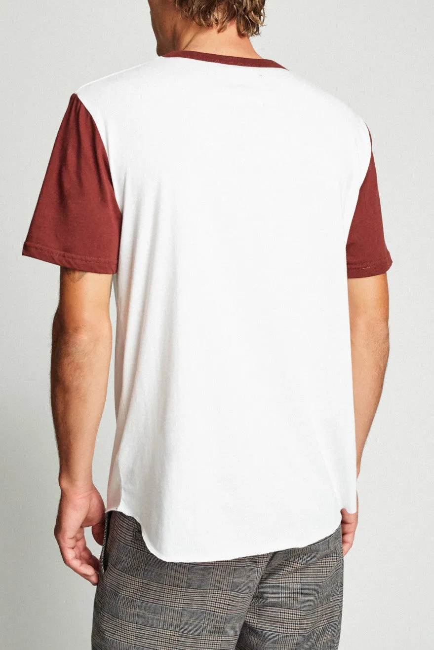 Jolt IV S/S Henley - White/Chestnut
