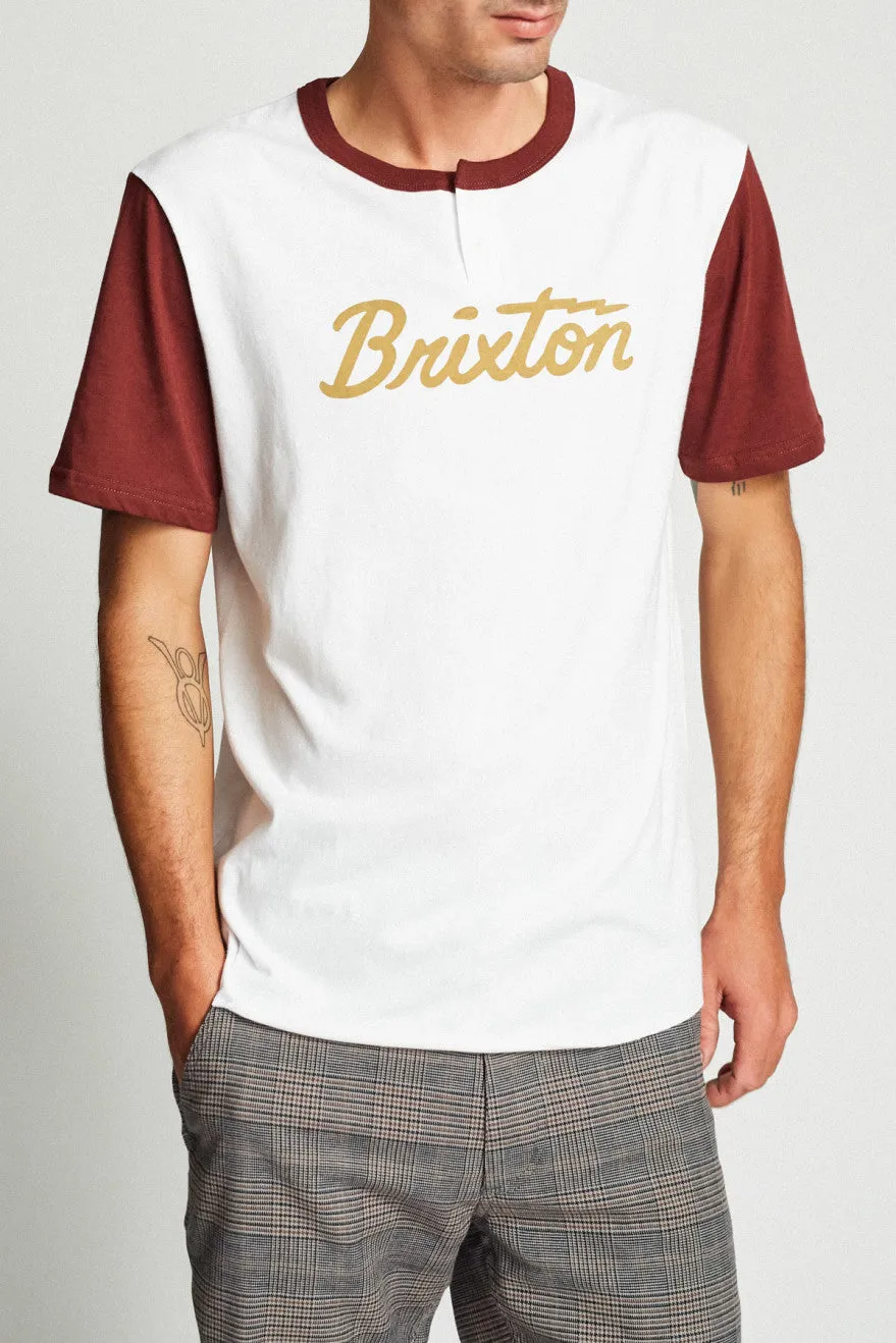 Jolt IV S/S Henley - White/Chestnut