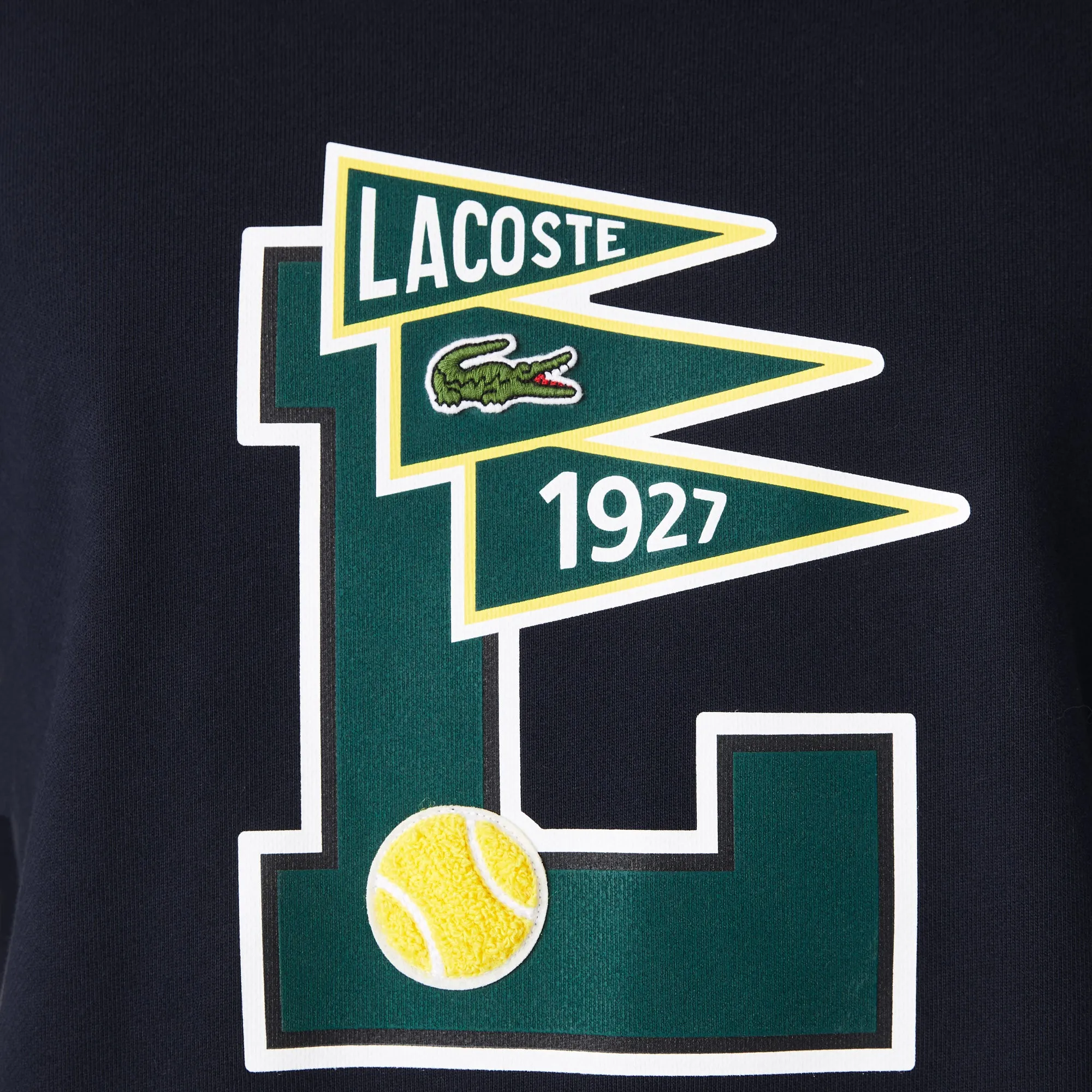 Lacoste Men's Pennants L Badge Cotton Fleece Sweatshirt