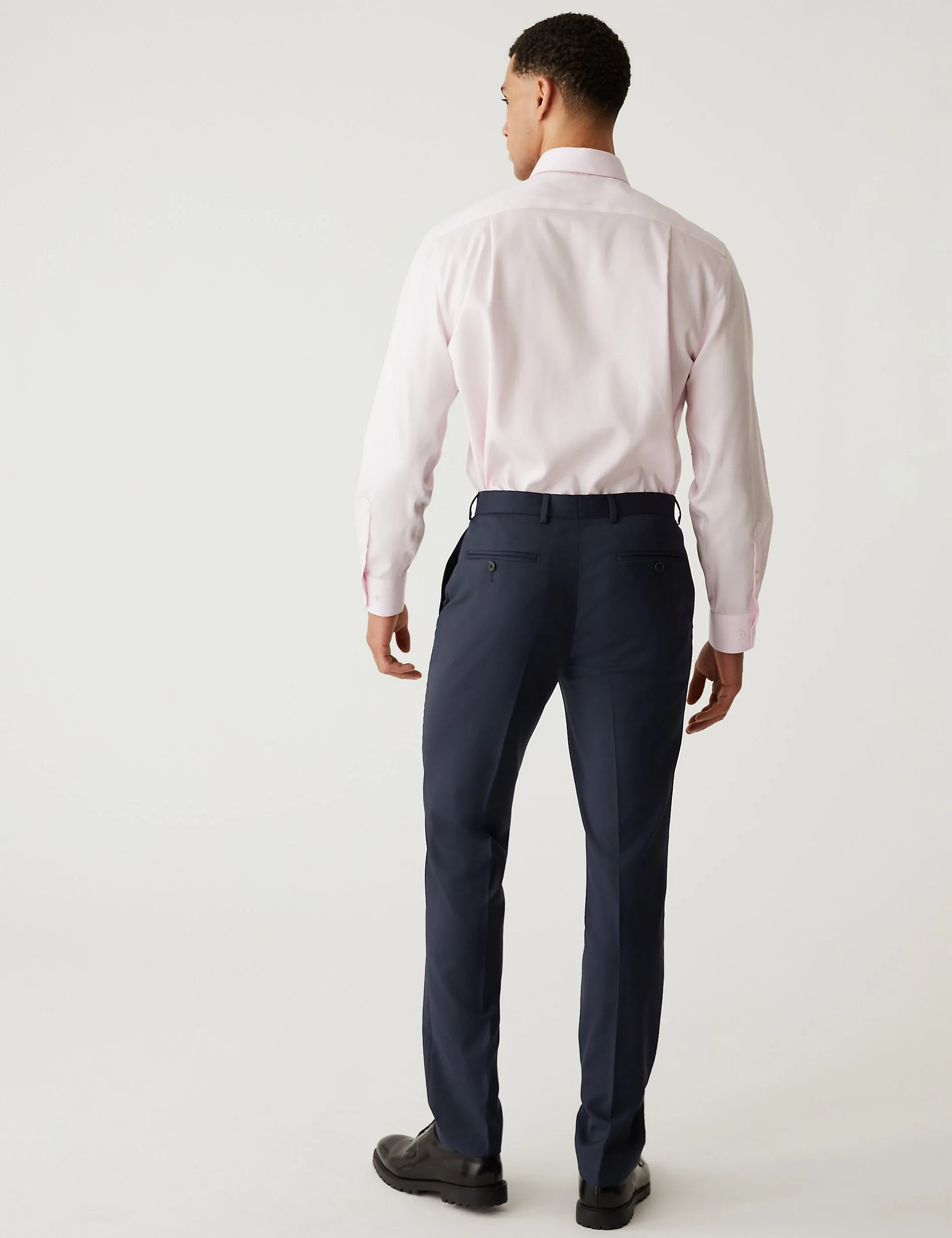 Marks & Spencer Slim Stretch Suit Trousers, Navy