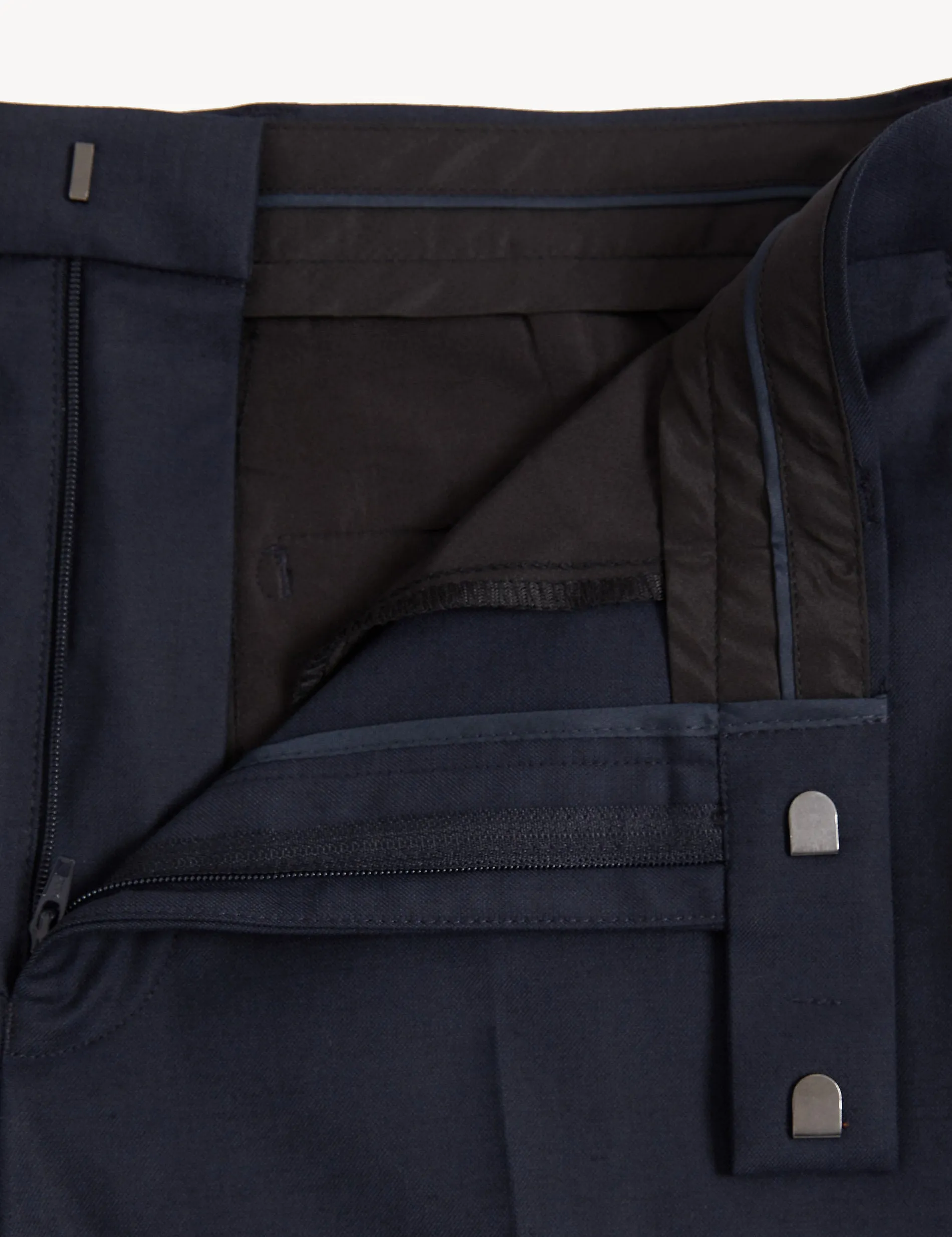 Marks & Spencer Slim Stretch Suit Trousers, Navy