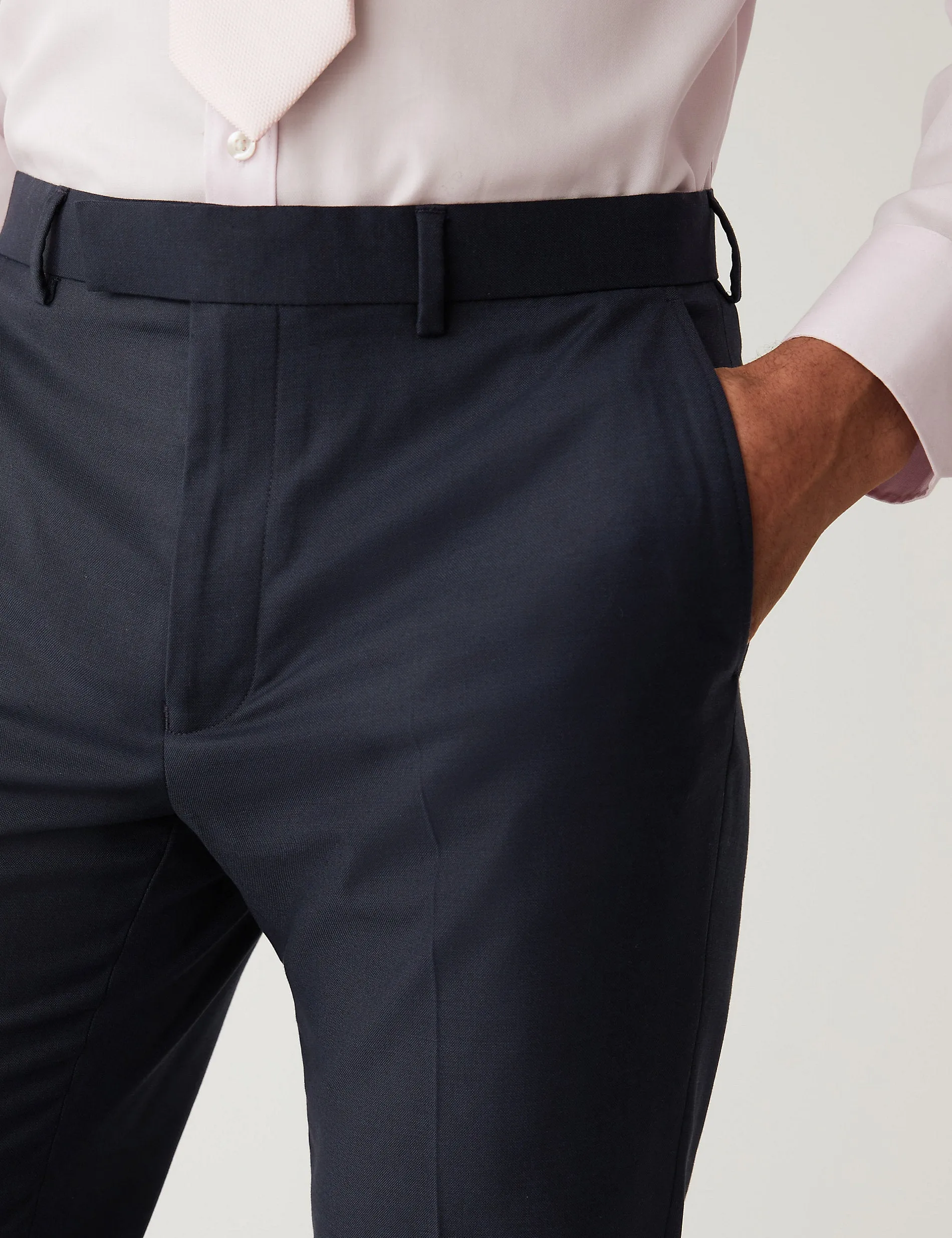 Marks & Spencer Slim Stretch Suit Trousers, Navy
