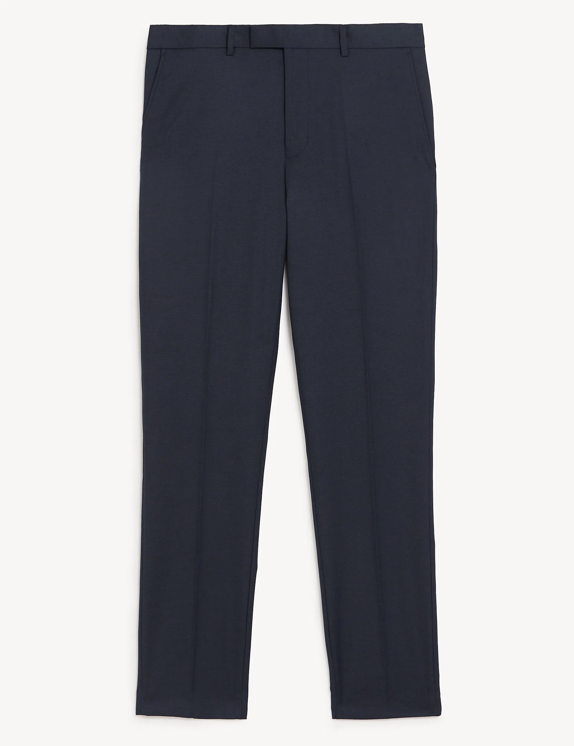 Marks & Spencer Slim Stretch Suit Trousers, Navy