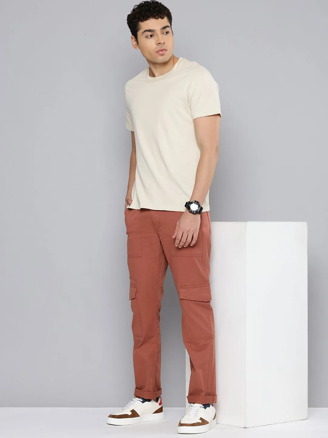 Men's 511 Slim Fit Brown Cargo Trousers