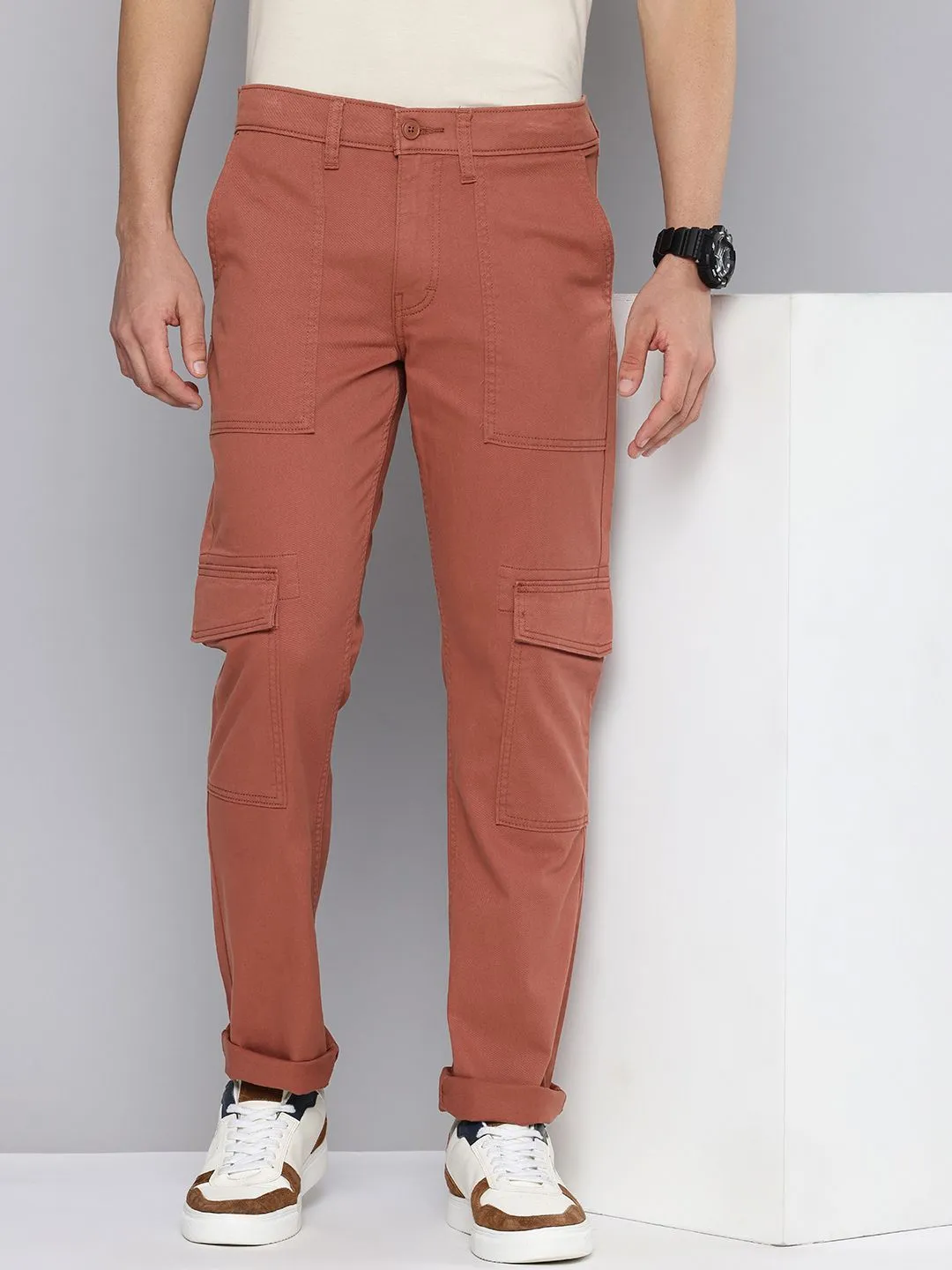 Men's 511 Slim Fit Brown Cargo Trousers