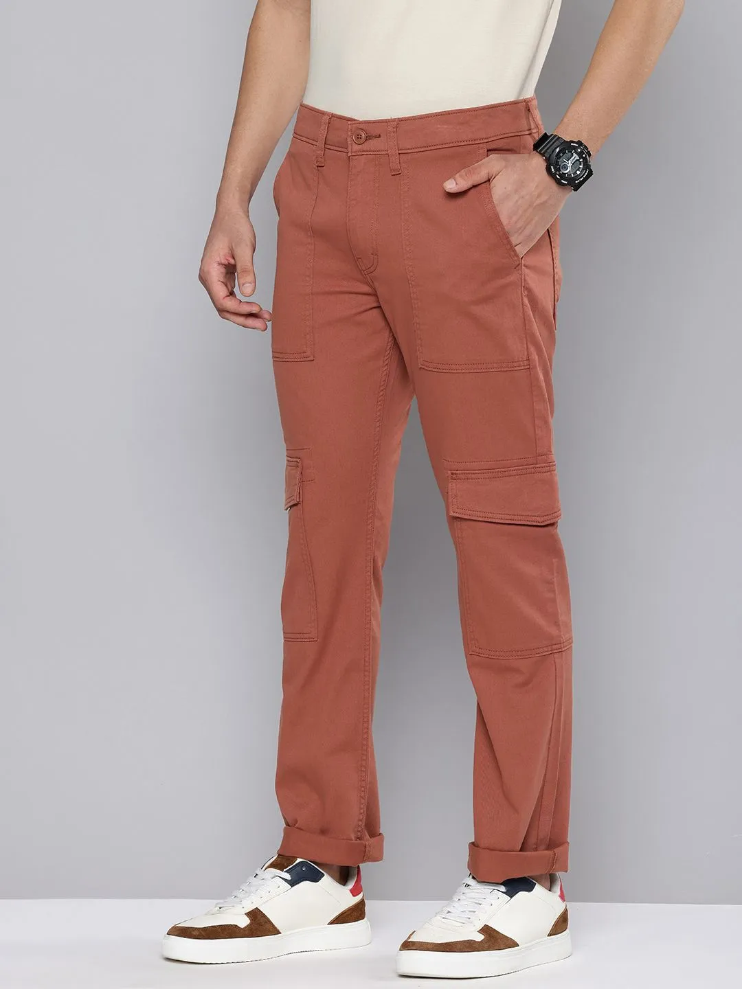 Men's 511 Slim Fit Brown Cargo Trousers