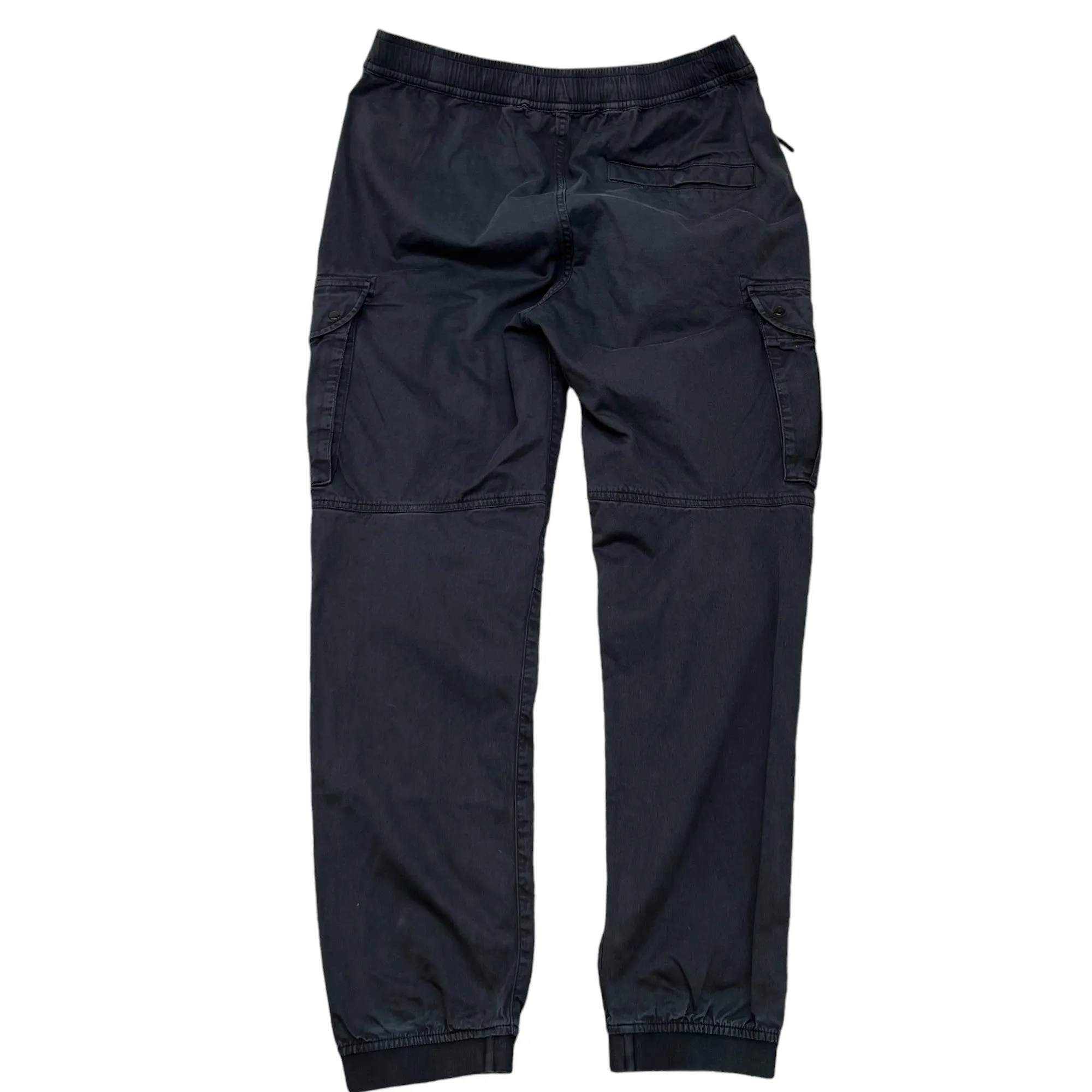 Men's Applique Logo Cargos Black Size Waist 34"