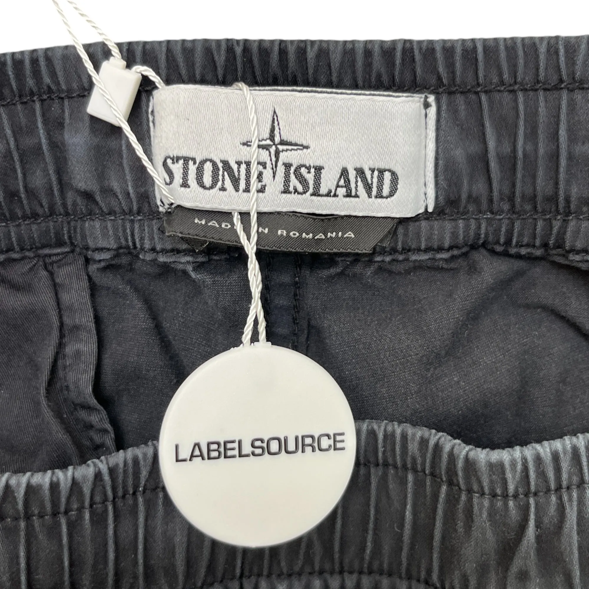 Men's Applique Logo Cargos Black Size Waist 34"