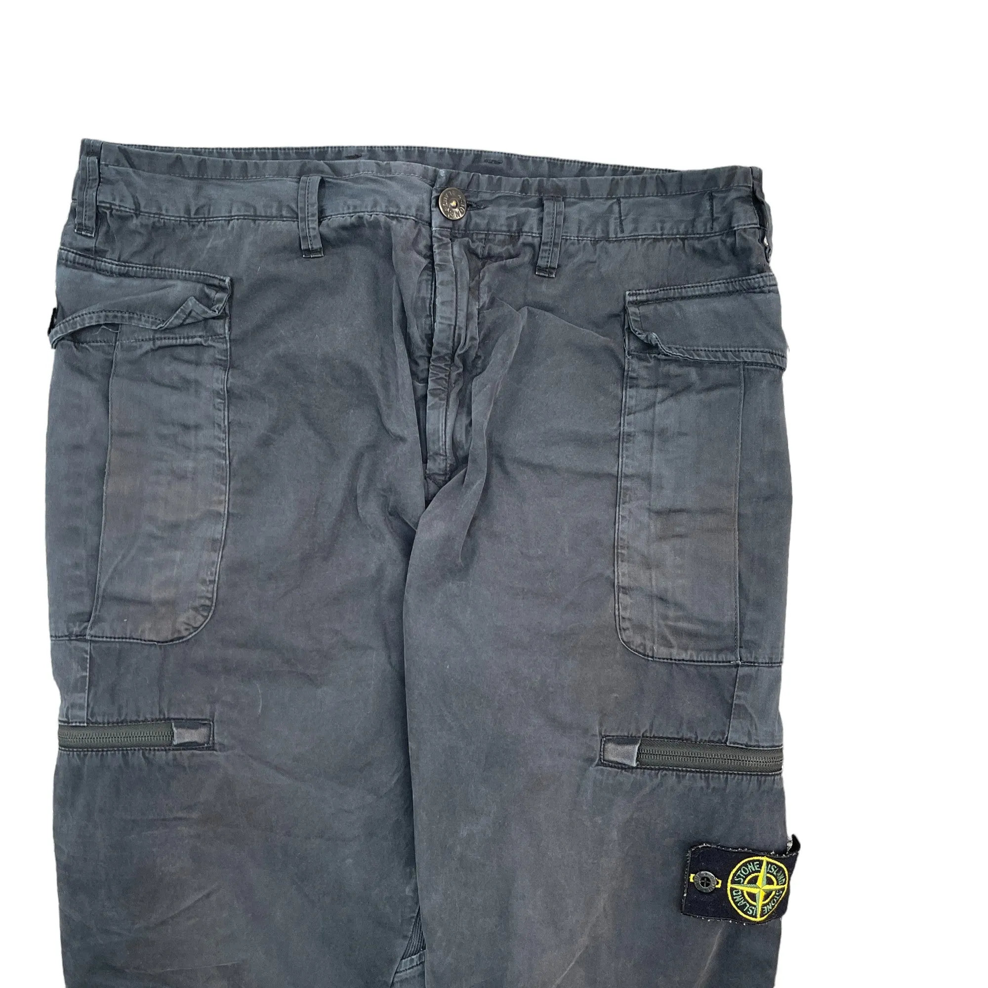 Men's Applique Logo Cargos Grey Size Waist 33"