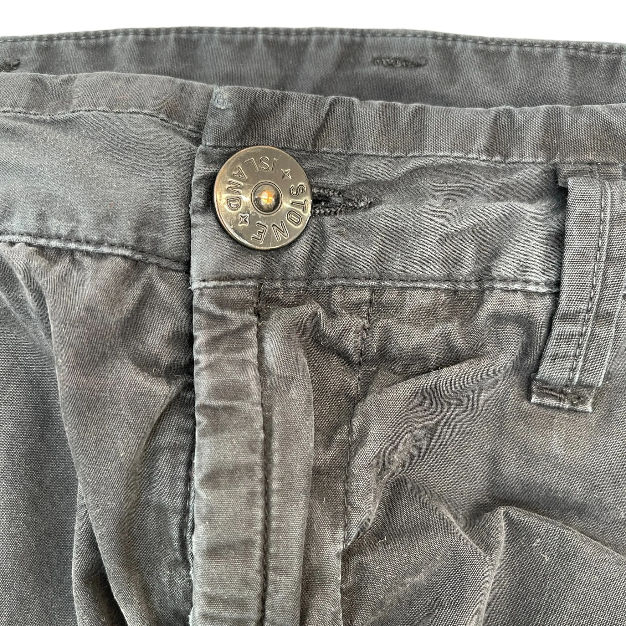 Men's Applique Logo Cargos Grey Size Waist 33"