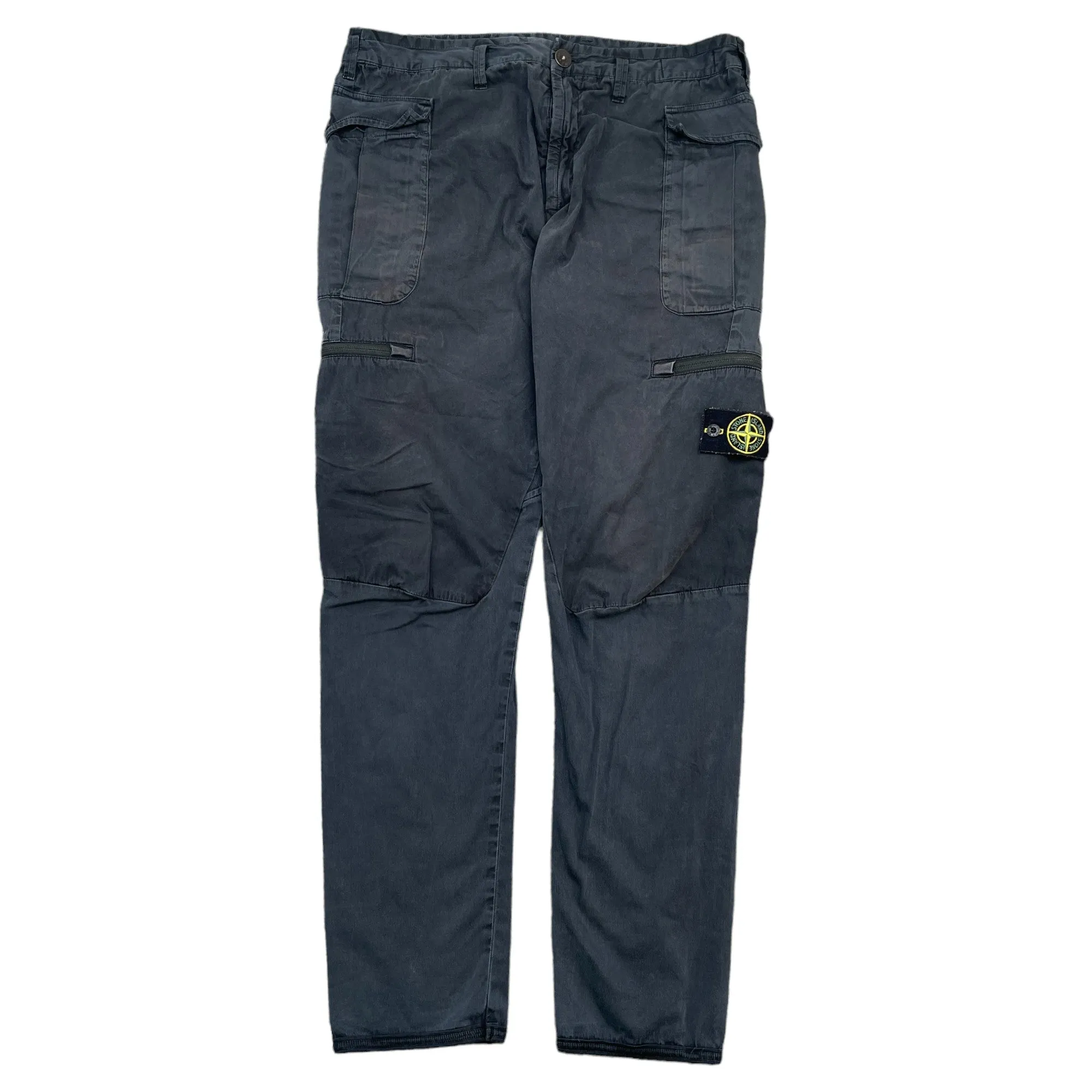 Men's Applique Logo Cargos Grey Size Waist 33"