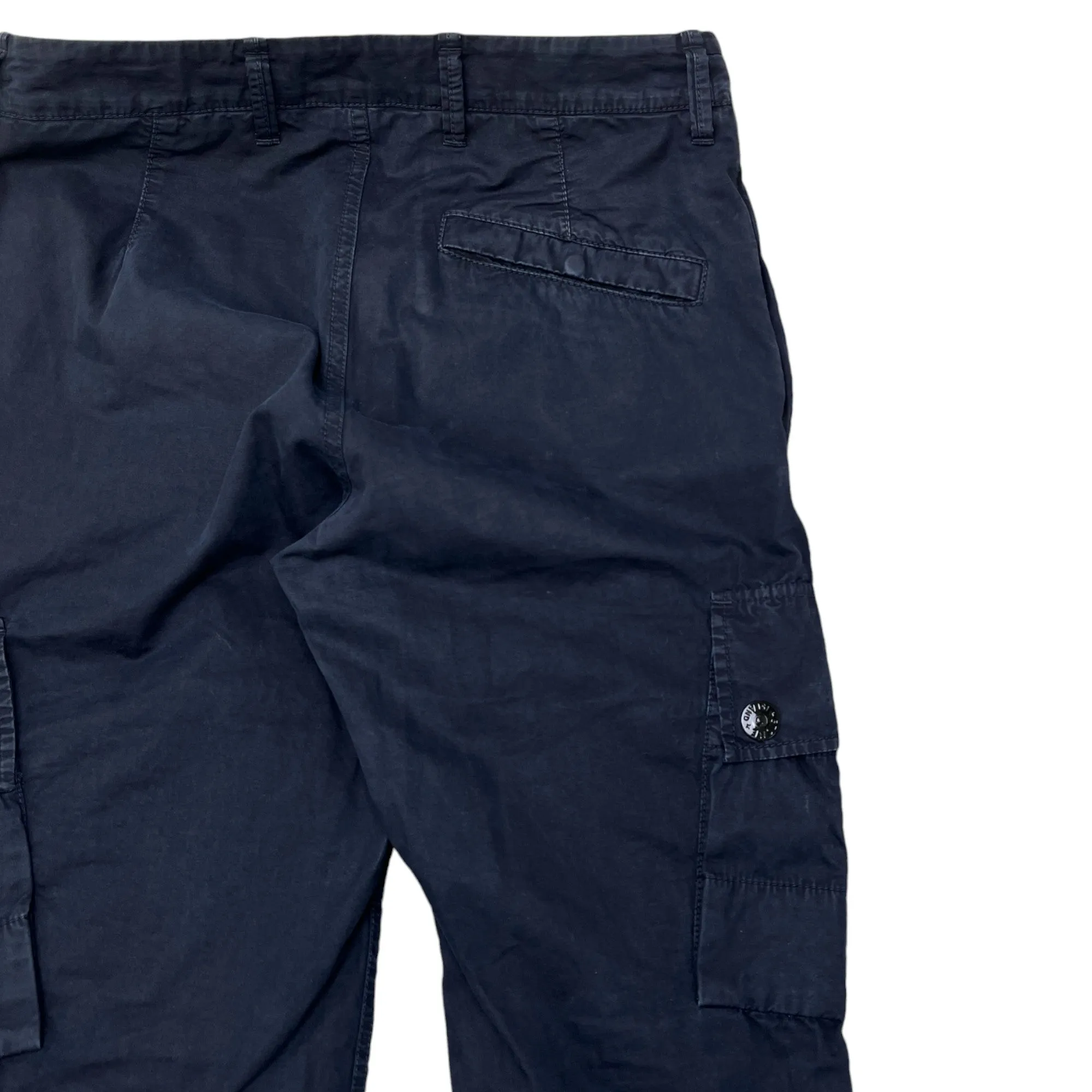 Men's Applique Logo Cargos Navy Size Waist 28"