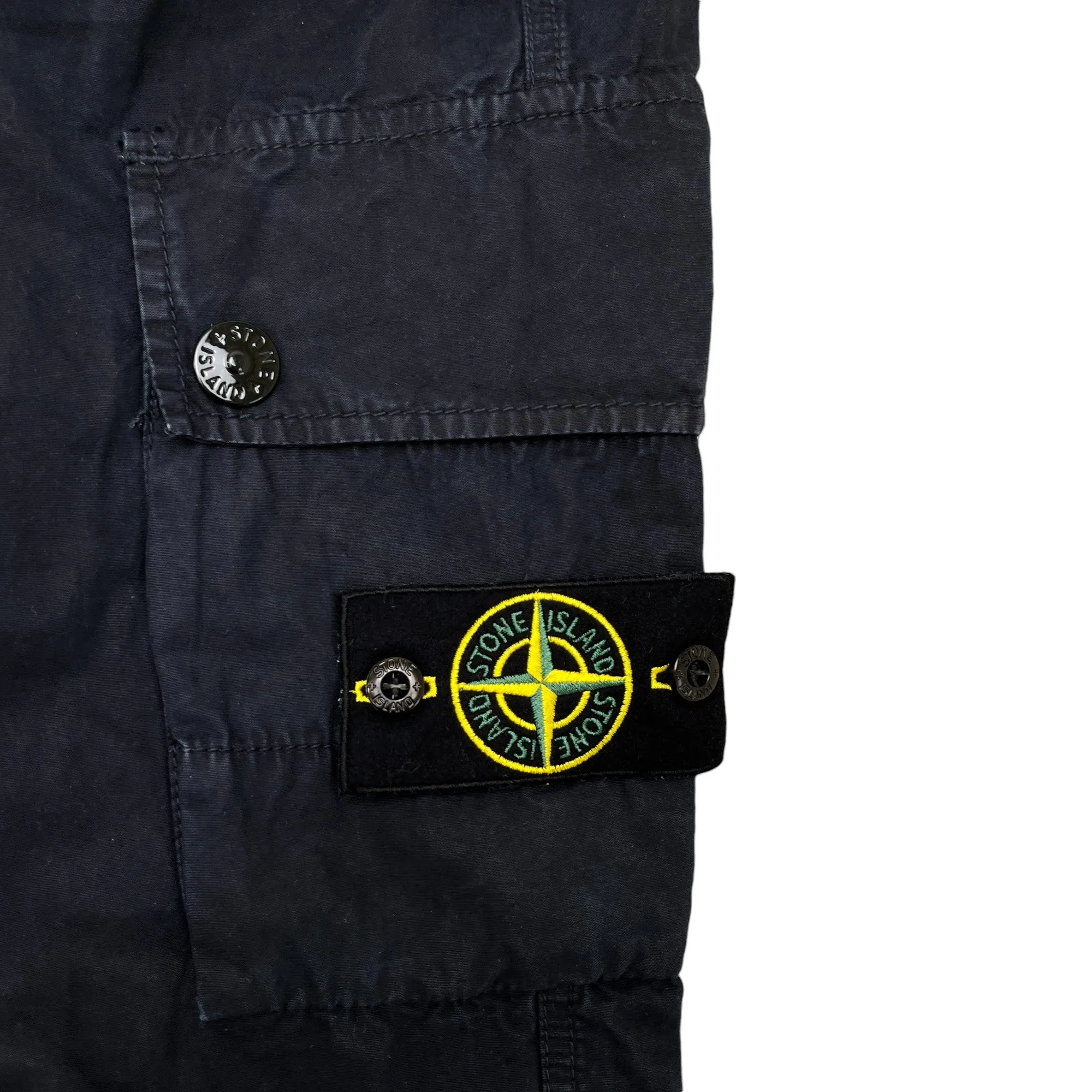 Men's Applique Logo Cargos Navy Size Waist 28"