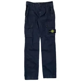 Men's Applique Logo Cargos Navy Size Waist 28"