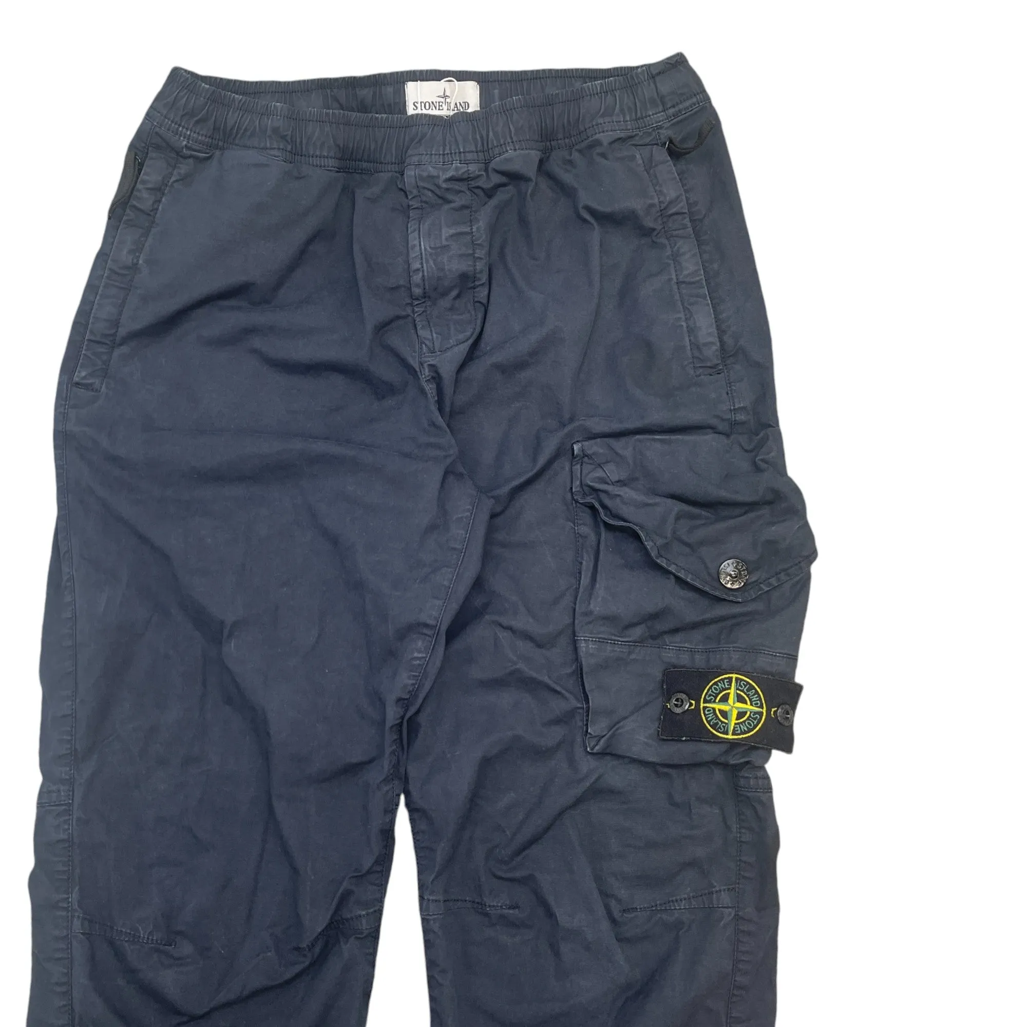 Men's Applique Logo Cargos Navy Size Waist 30"