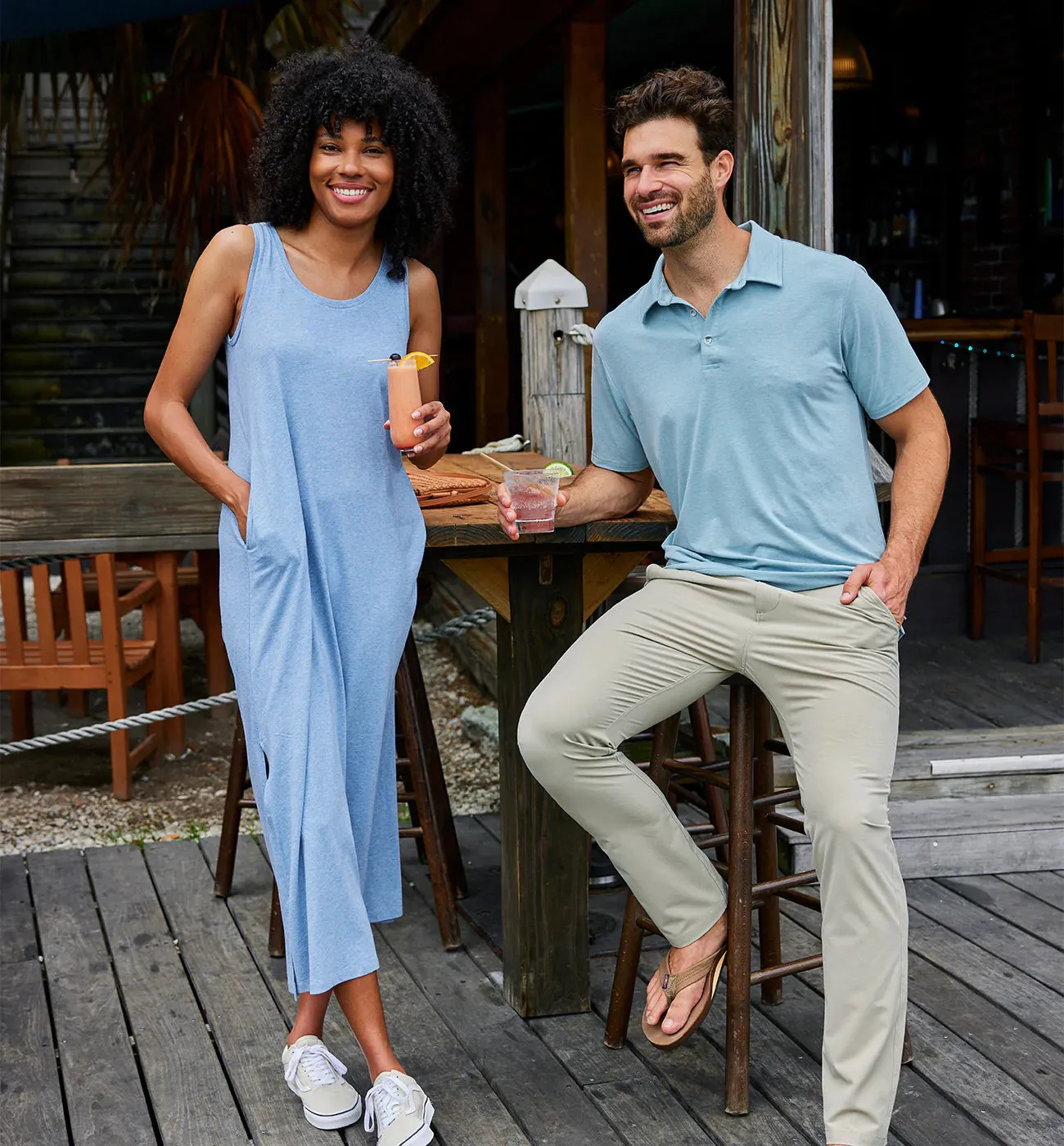 Men's Bamboo Flex Polo - Heather Brick