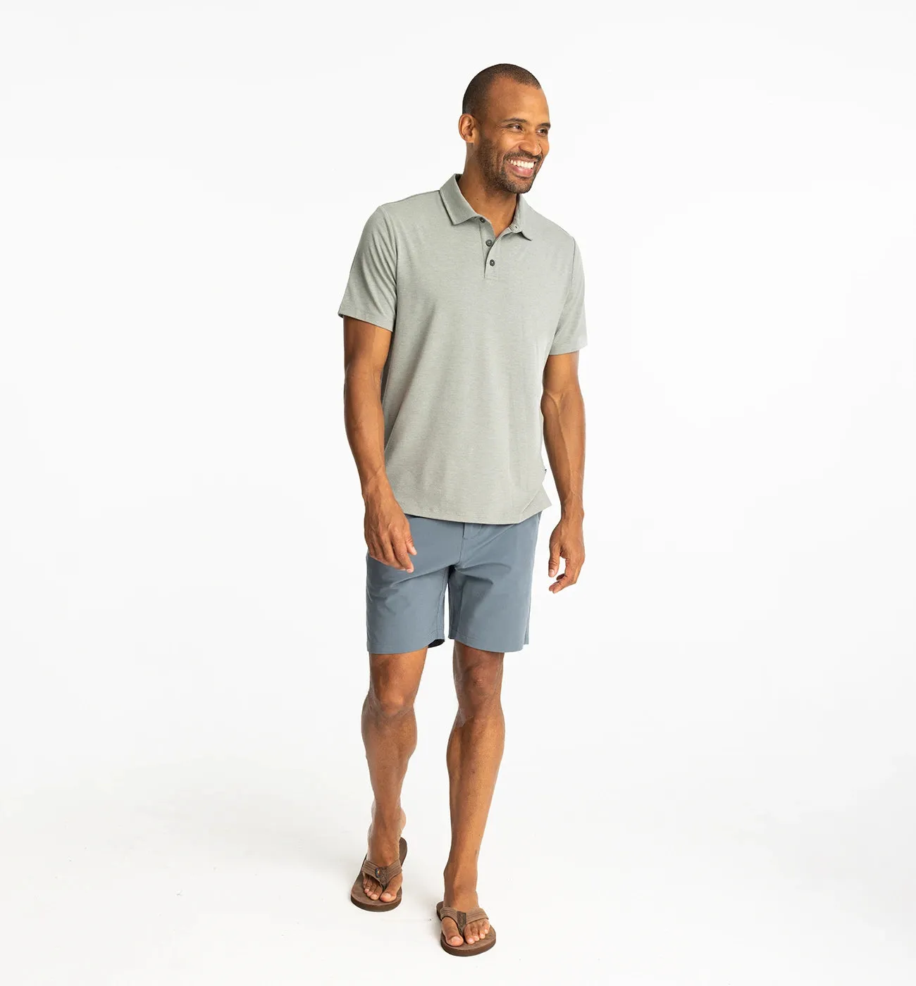 Men's Bamboo Flex Polo II - Heather Agave Green