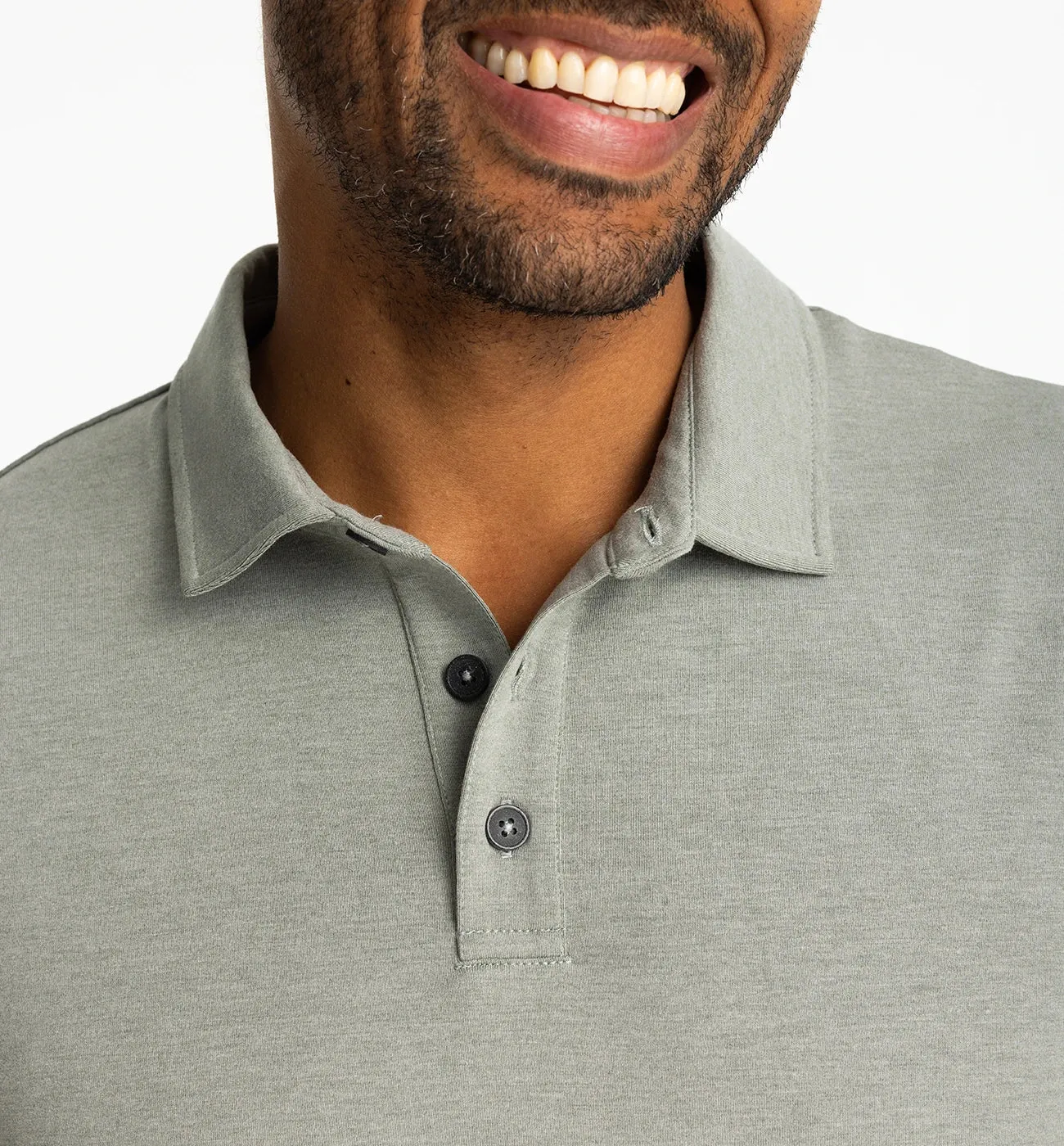 Men's Bamboo Flex Polo II - Heather Agave Green