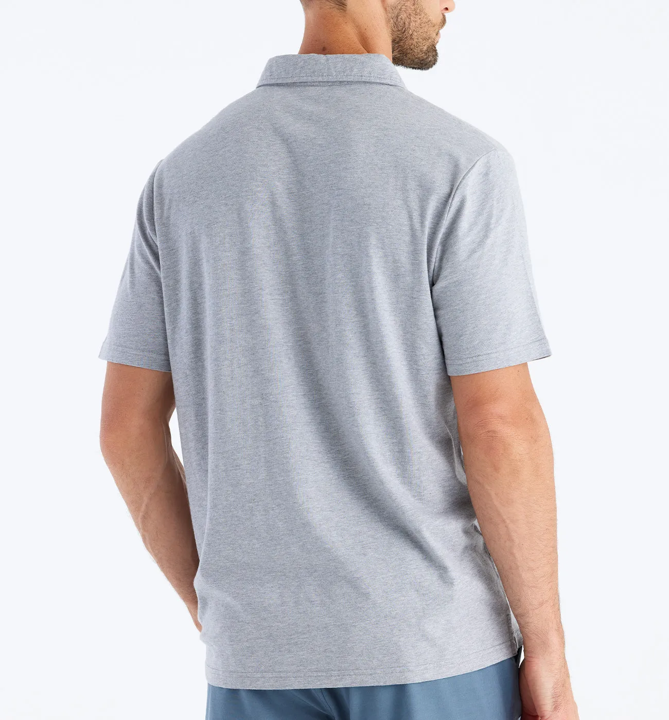Men's Bamboo Heritage Polo - Light Heather Grey