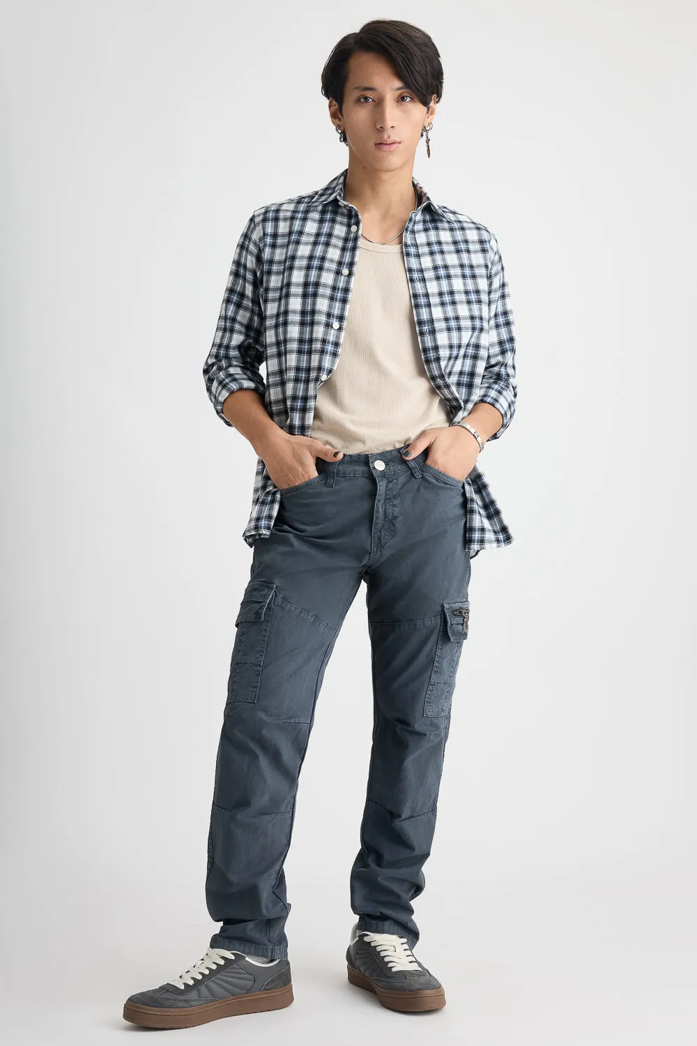 Men's Charcoal Safari Cargos