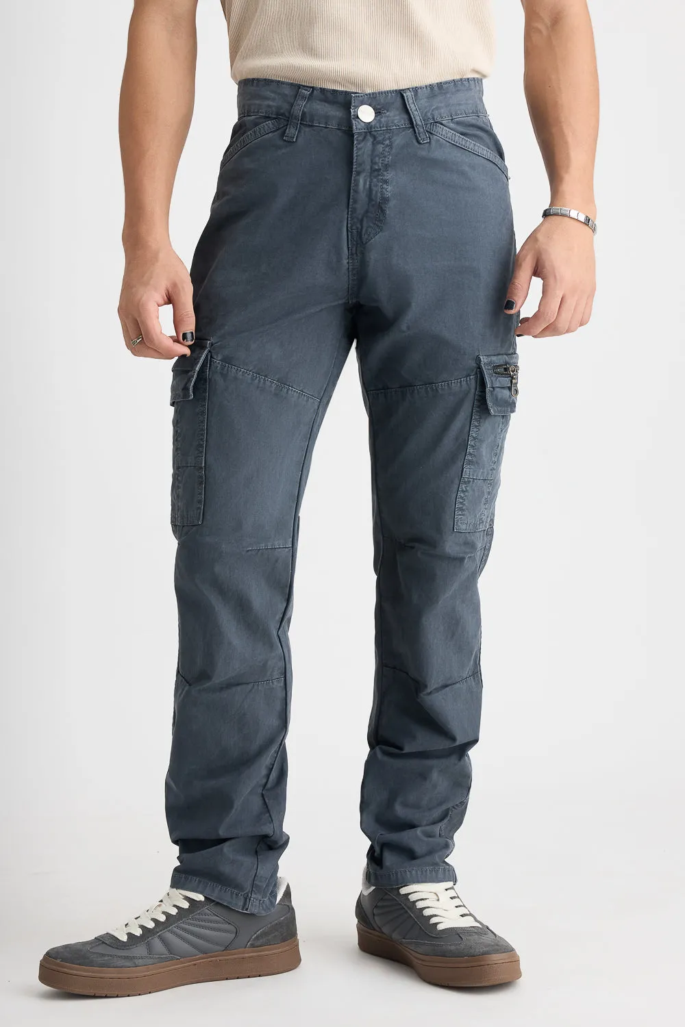 Men's Charcoal Safari Cargos