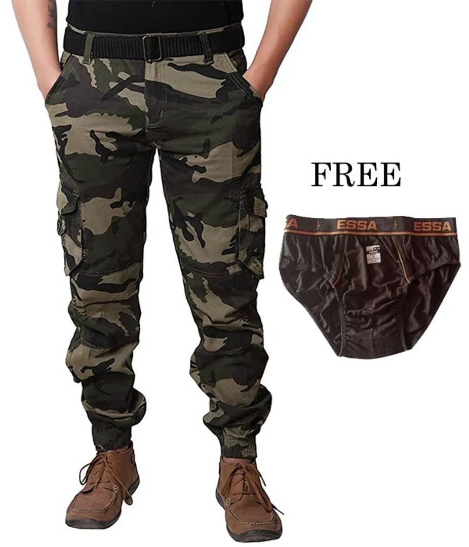 Men's Cotton Cargo Pant with Brief